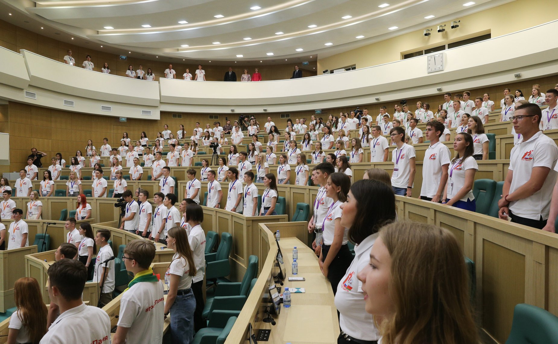 Встреча Председателя СФ Валентины Матвиенко с участниками российско-белорусского военно-патриотического проекта «Поезд Памяти»