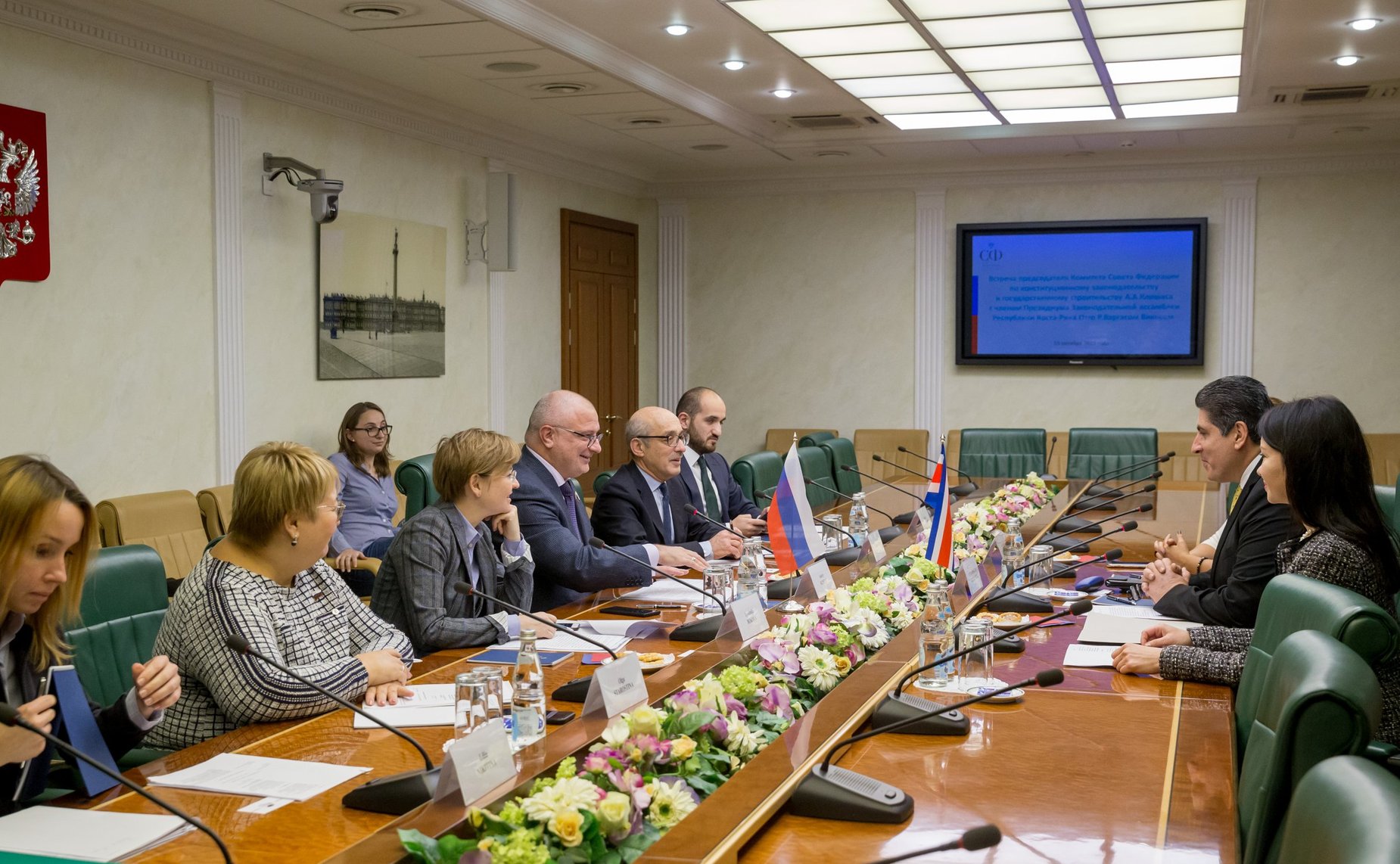 Встреча А. Клишаса с членом Президиума Законодательной ассамблеи Республики Коста-Рика Отто Р. Варгасом Викесой