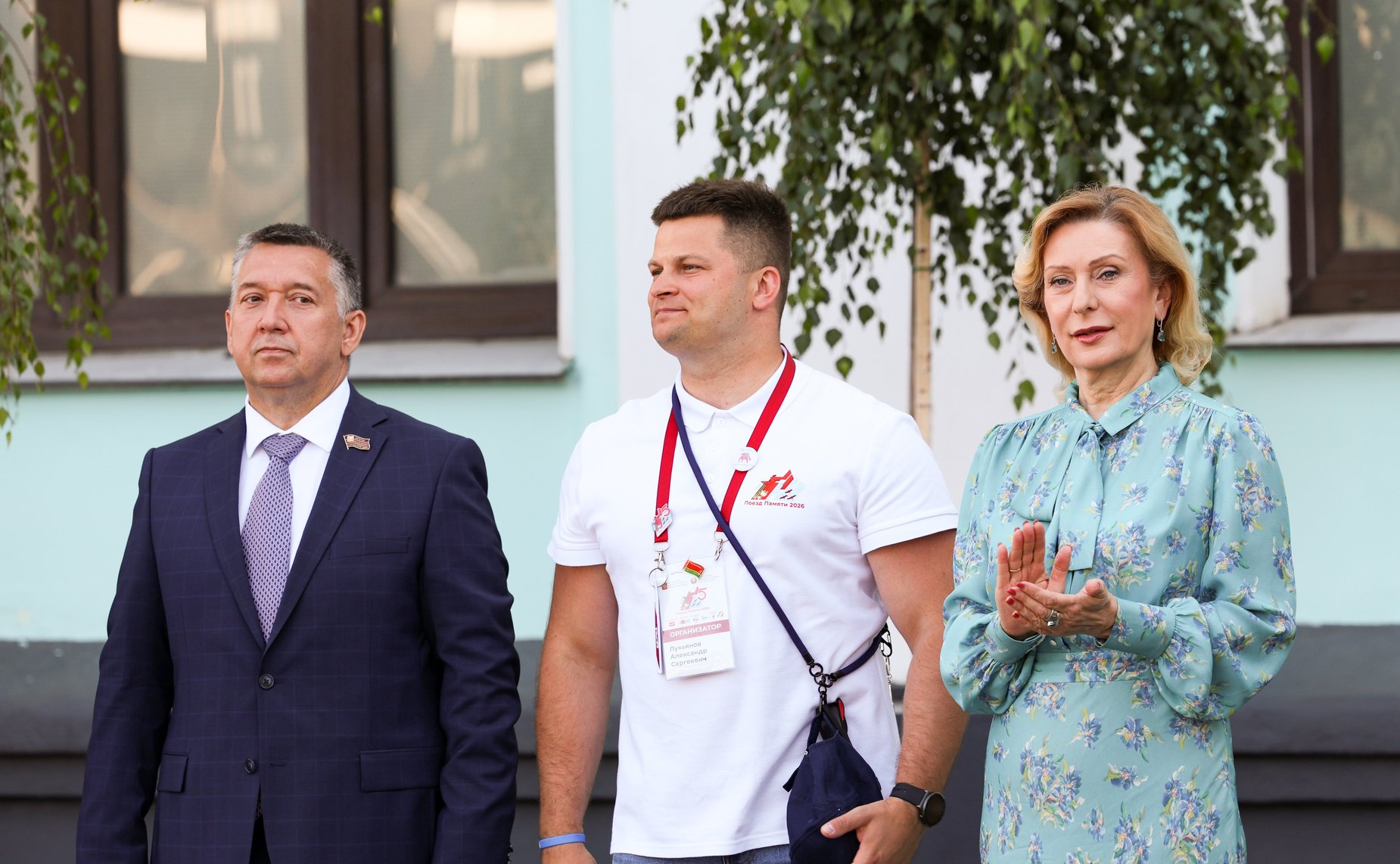 Культурно-образовательный проект «Поезд памяти». Москва. Прибытие поезда. Торжественная встреча