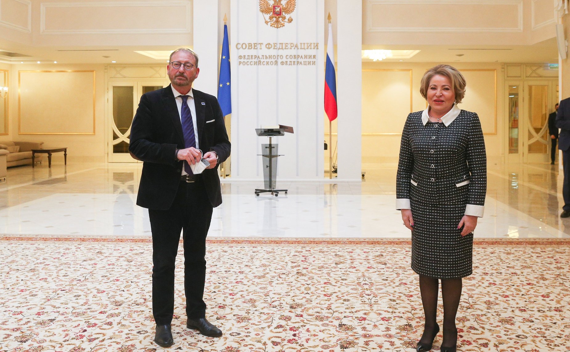 Встреча Председателя Совета Федерации Валентины Матвиенко с Председателем Парламентской ассамблеи Совета Европы Хендриком Дамсом