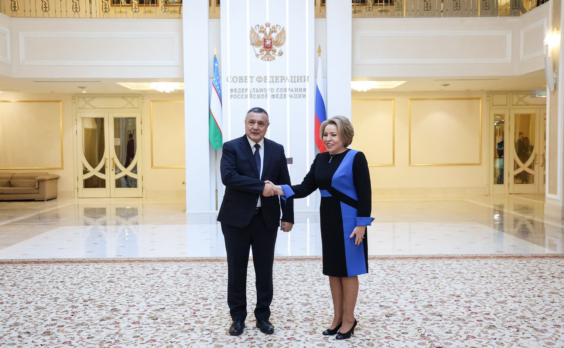 Валентина Матвиенко провела встречу со Спикером Законодательной палаты Олий Мажлиса Республики Узбекистан Нуриддином Исмоиловым