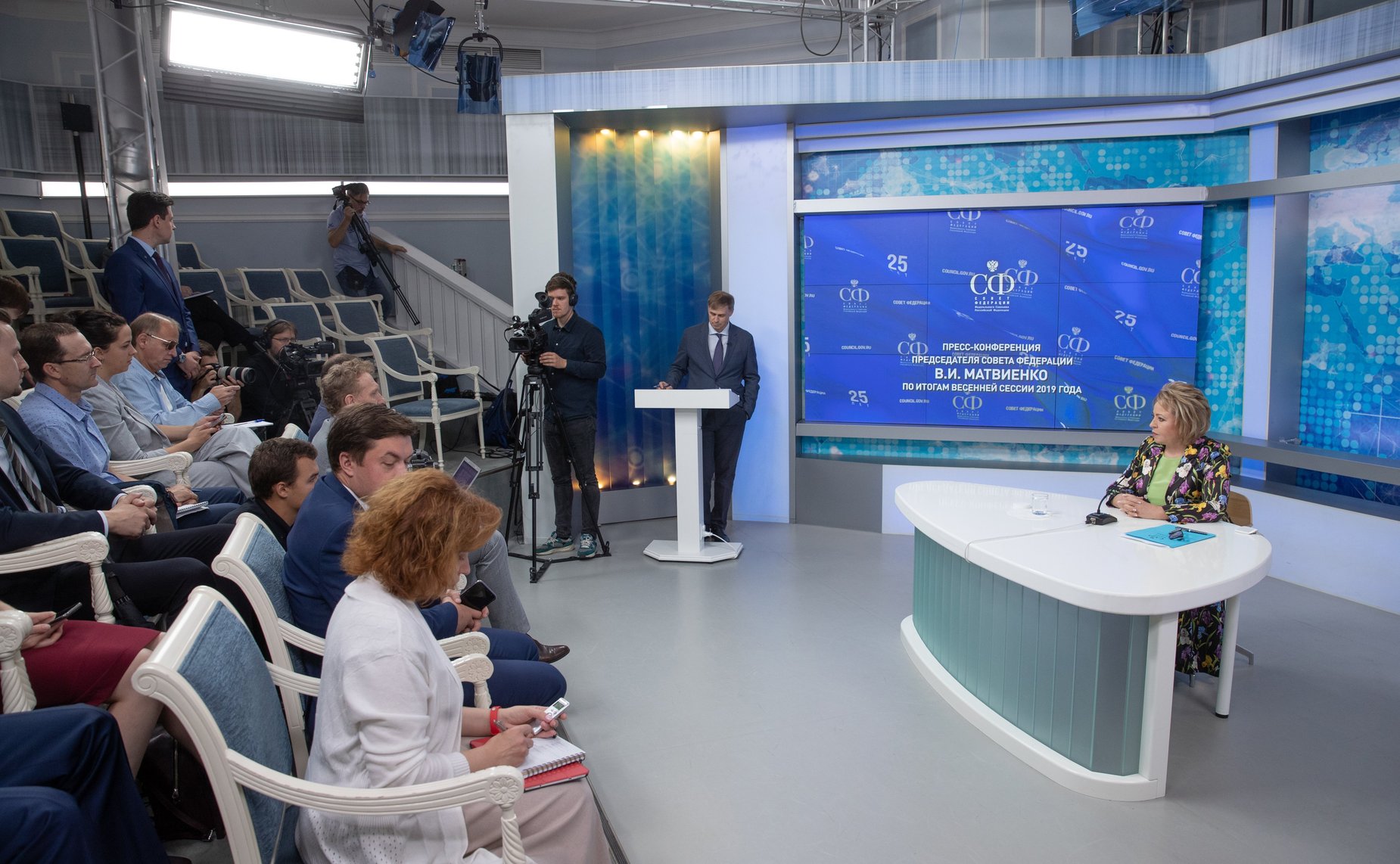 Пресс-конференция Председателя Совета Федерации В. Матвиенко по итогам весенней сессии Совета Федерации