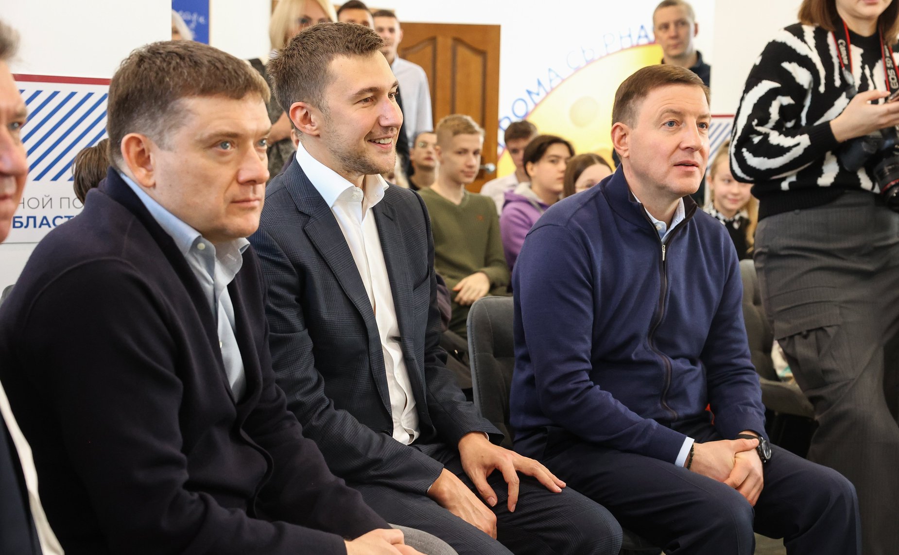 Андрей Турчак и Николай Журавлев провели встречи с победителями шахматного турнира РОСлиги и с воспитанниками Клуба юных летчиков и космонавтов