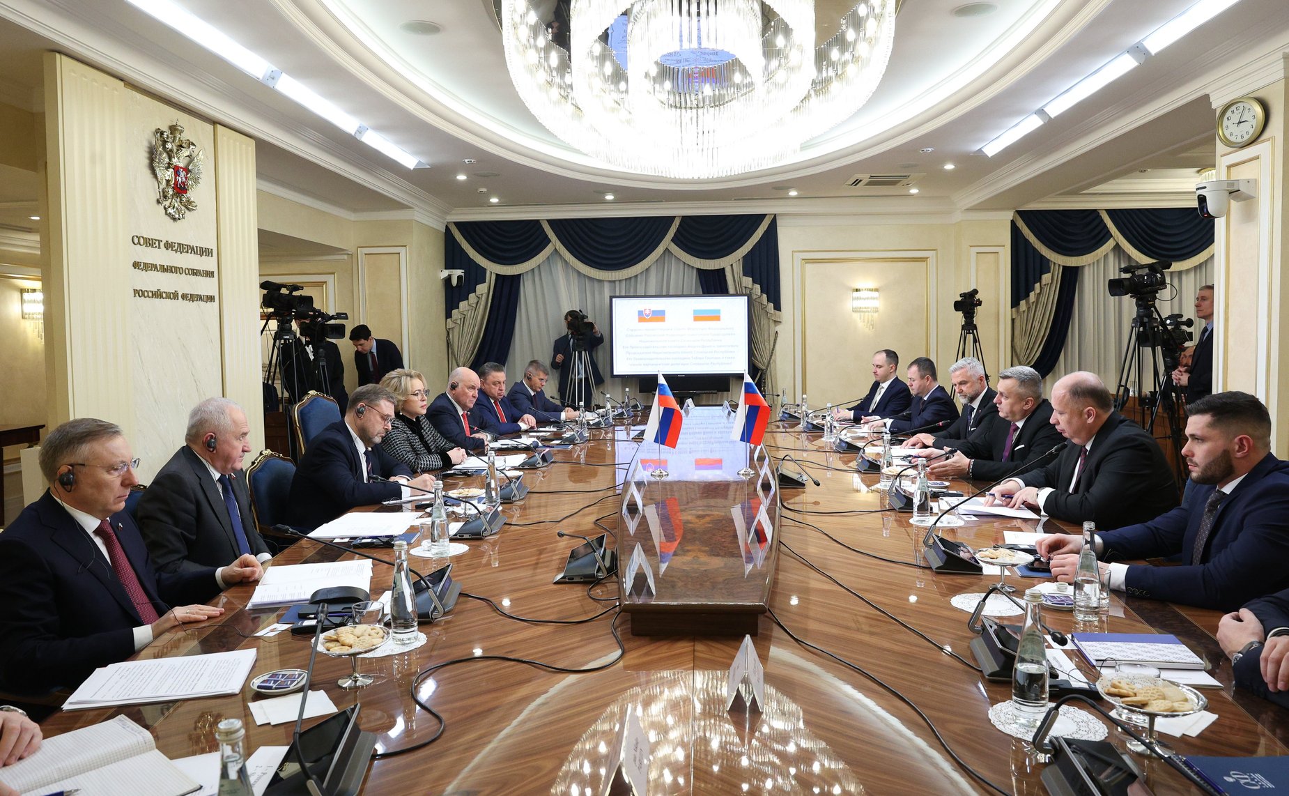 Встреча Валентины Матвиенко с заместителем Председателя Национального совета Словацкой Республики Андреем Данко и заместителем Председателя Национального совета Словацкой Республики Тибором Гашпаром