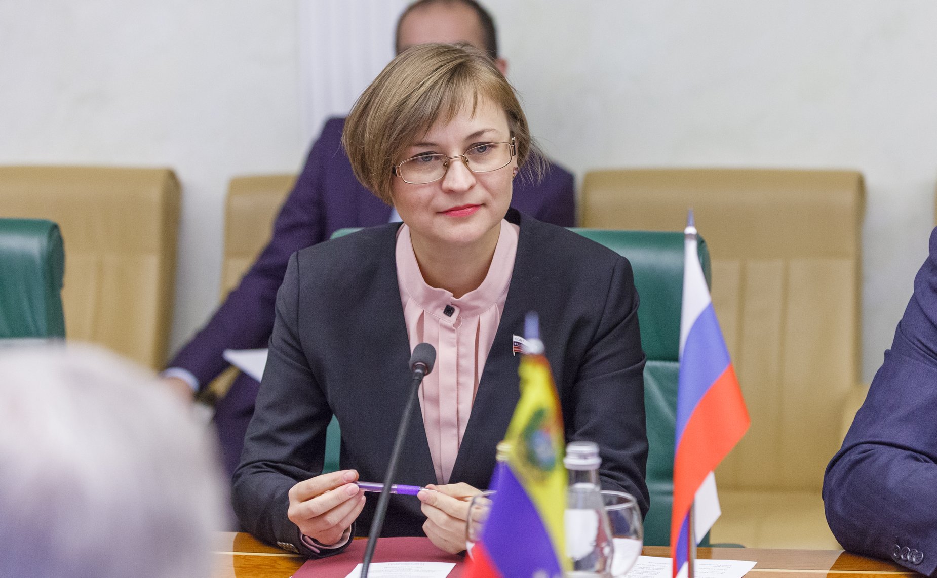 Л. Бокова Встреча с председателем группы дружбы «Венесуэла – Россия» Национальной Ассамблеи Боливарианской Республики Венесуэла Саулем Ортегой