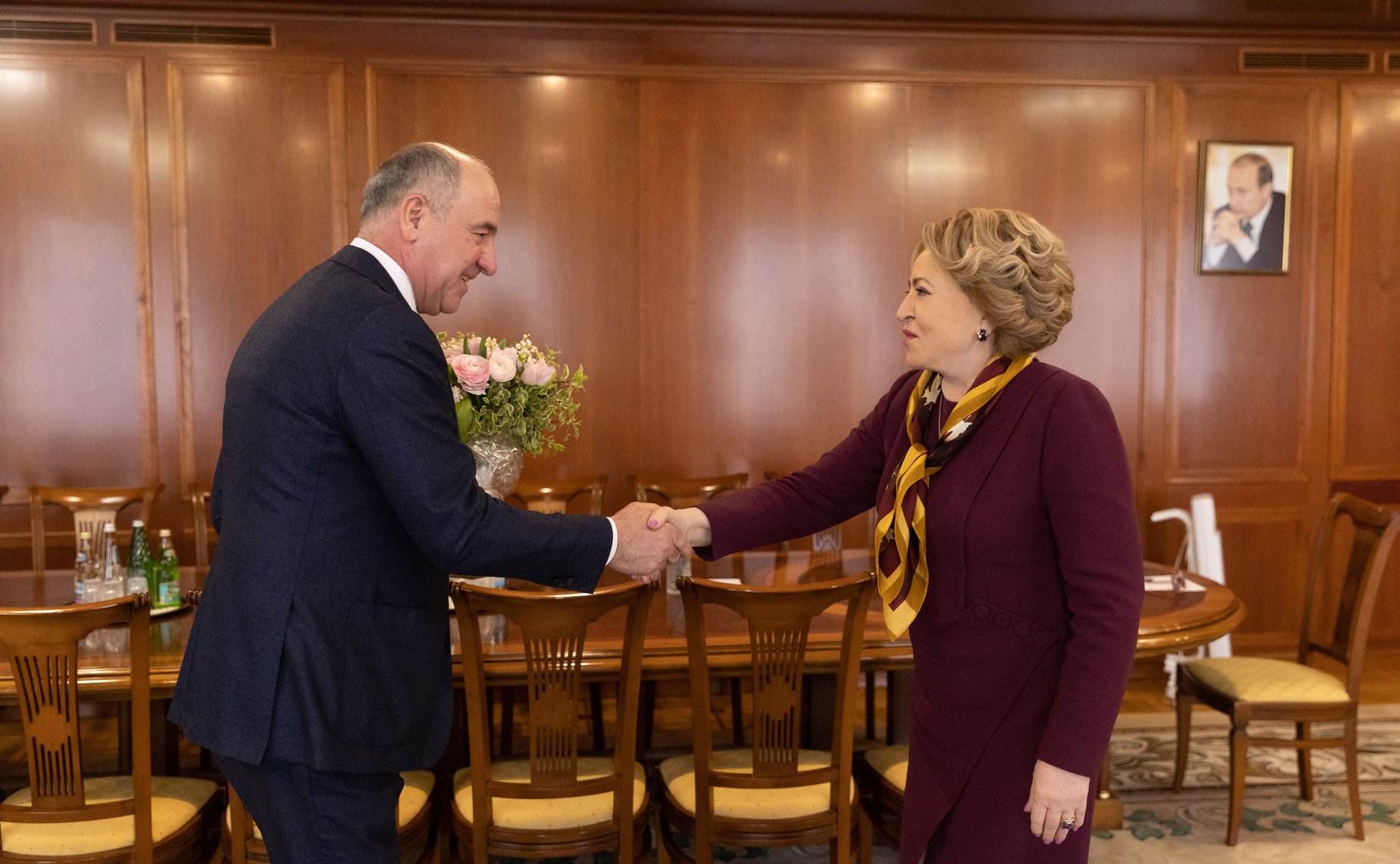 Встреча Председателя Совета Федерации Валентины Матвиенко с главой Карачаево-Черкесской Республики Рашидом Темрезовым