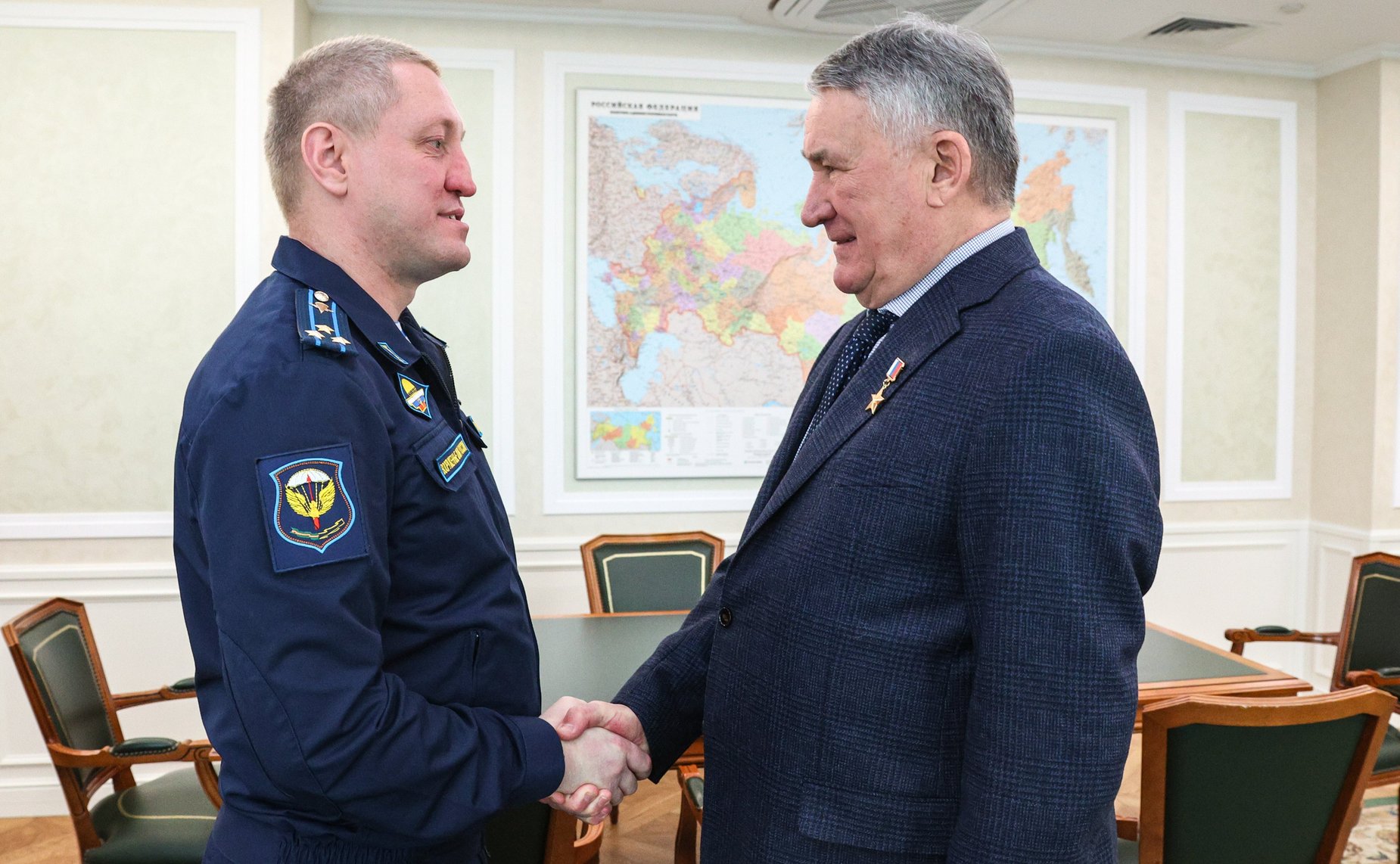 Встреча Юрия Воробьева с ветераном СВО