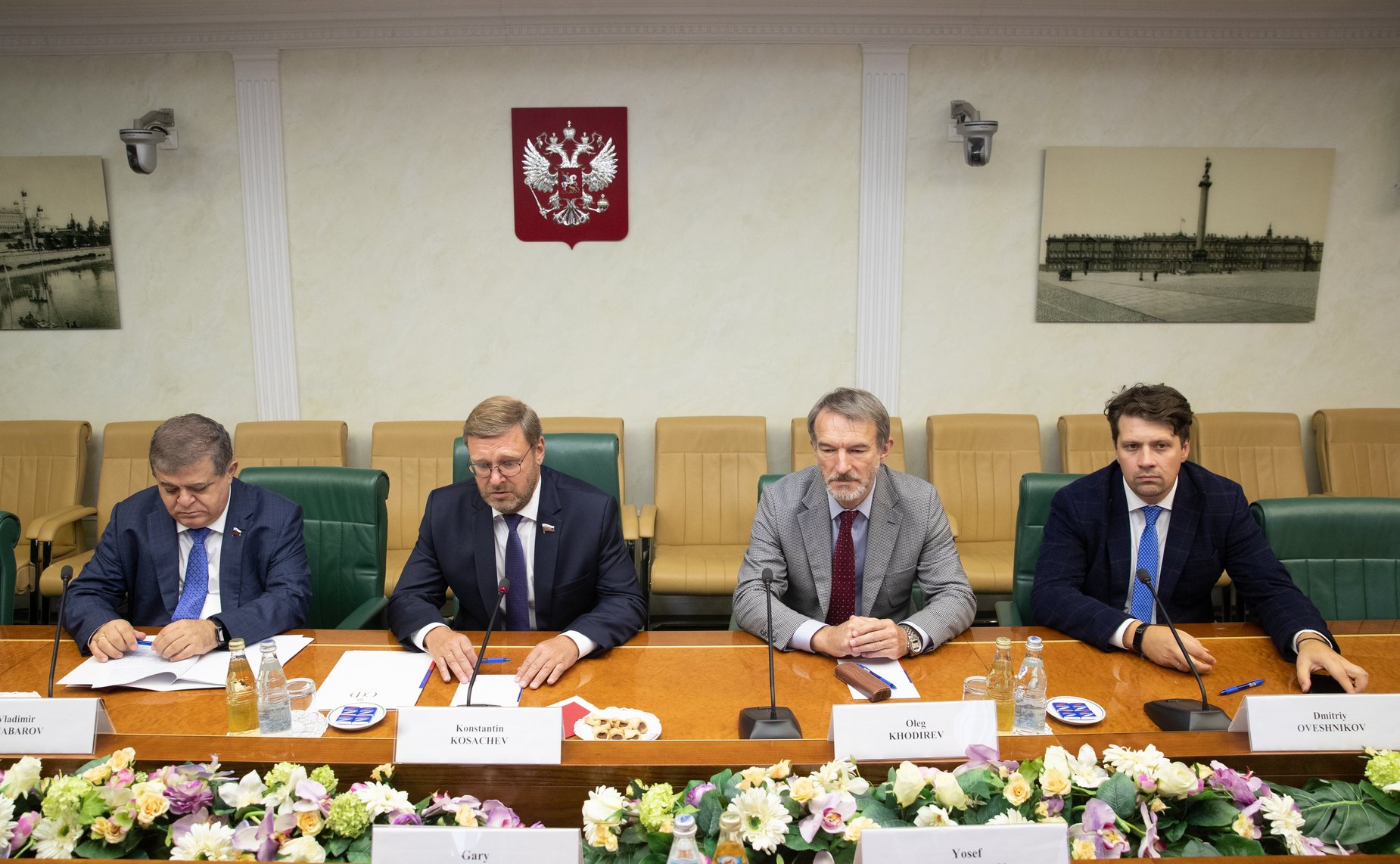 Встреча председателя Комитета СФ по международным делам Константина Косачева с Чрезвычайным и Полномочным Послом Государства Израиль Гарри Кореном