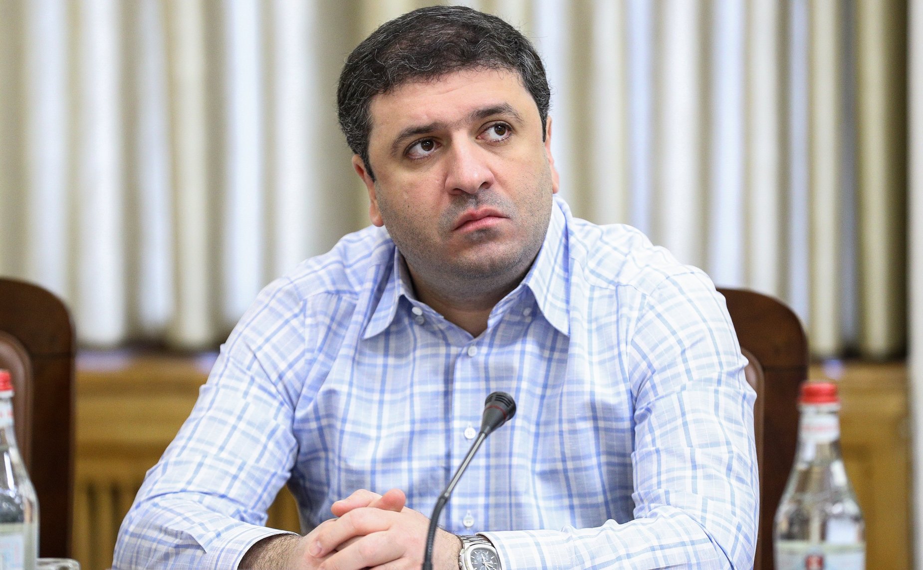 Встреча сопредседателей Межпарламентской комиссии по сотрудничеству Федерального Собрания Российской Федерации и Национального Собрания Республики Армения Юрия Воробьева и Акоба Аршакяна