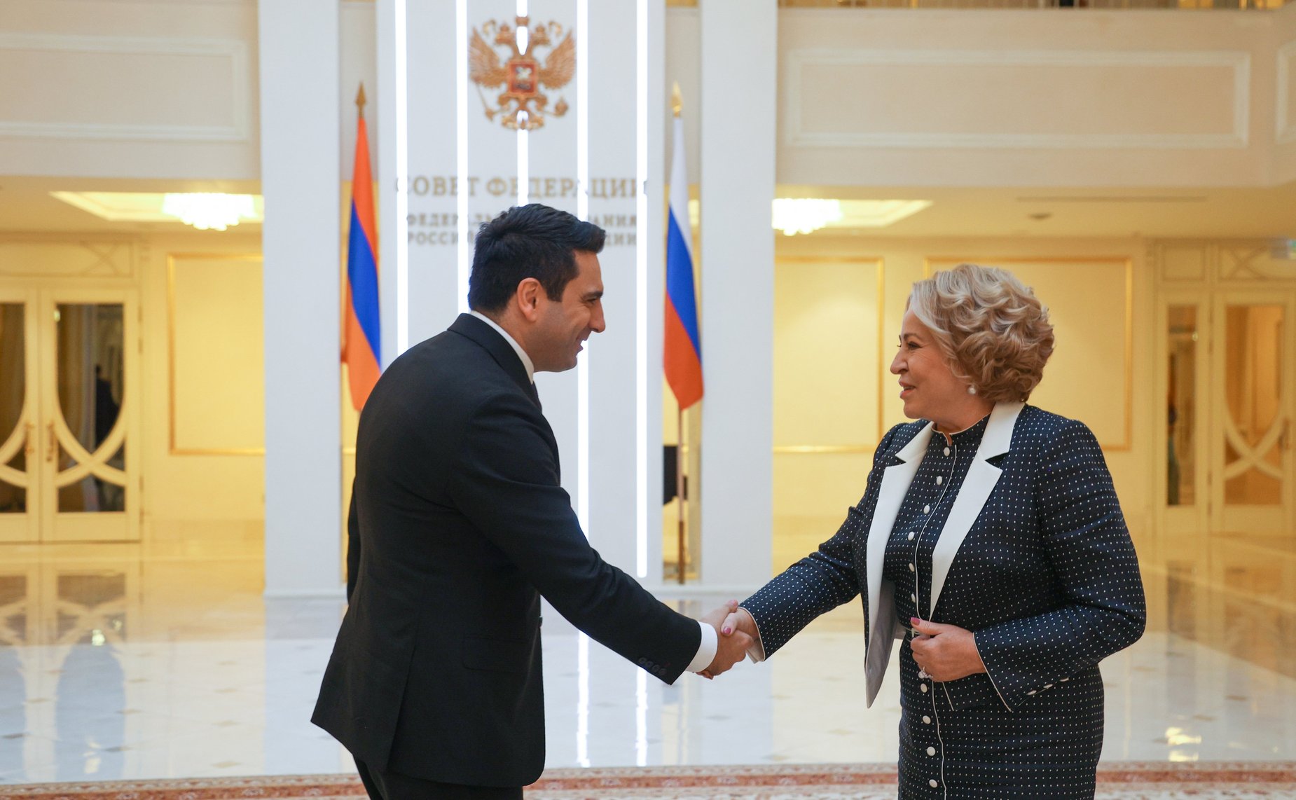 Встреча Председателя СФ Валентины Матвиенко с Председателем Национального Собрания Республики Армения Аленом Симоняном