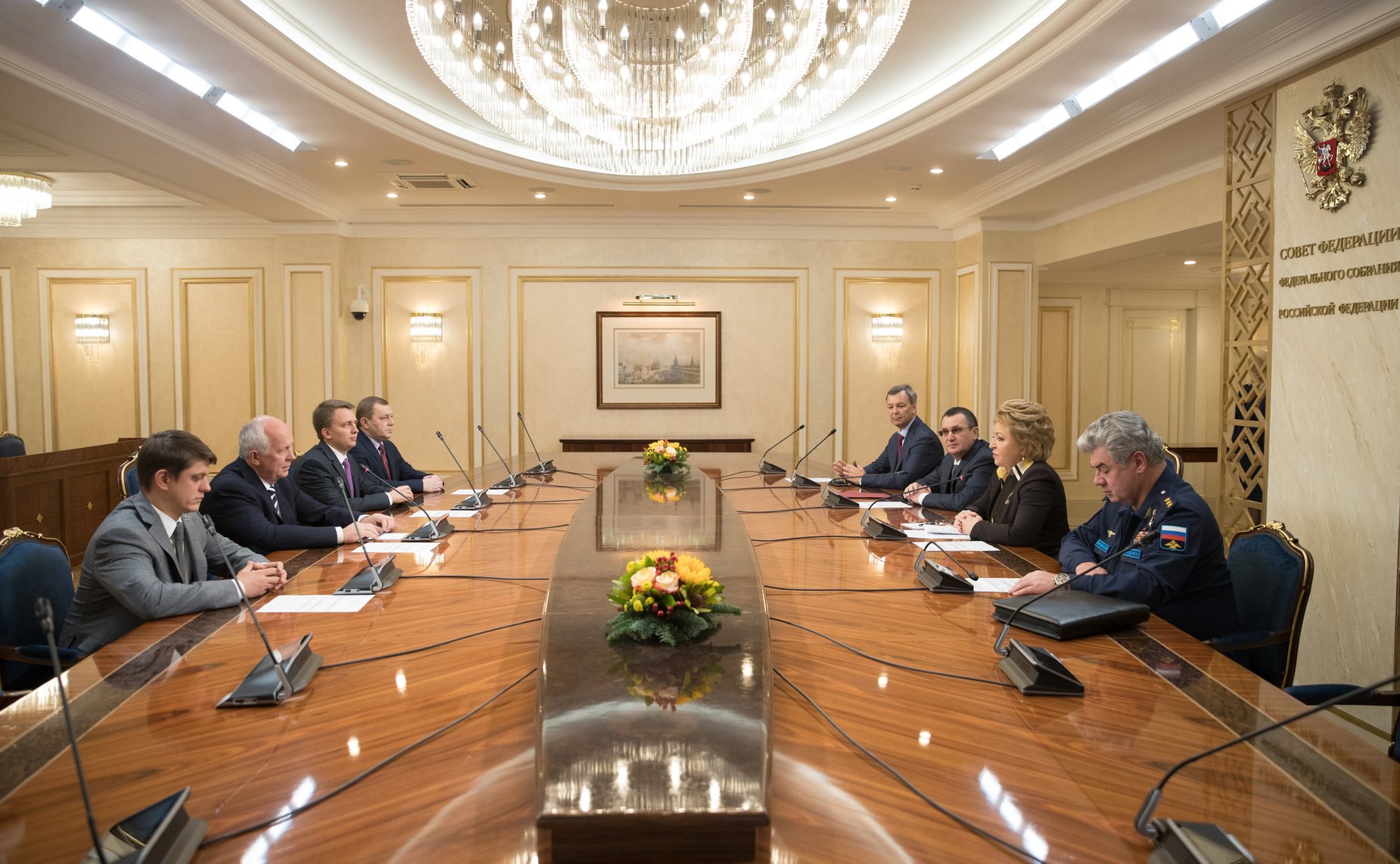 Встреча В. Матвиенко с руководителем госкорпорации «Ростех» С. Чемезовым