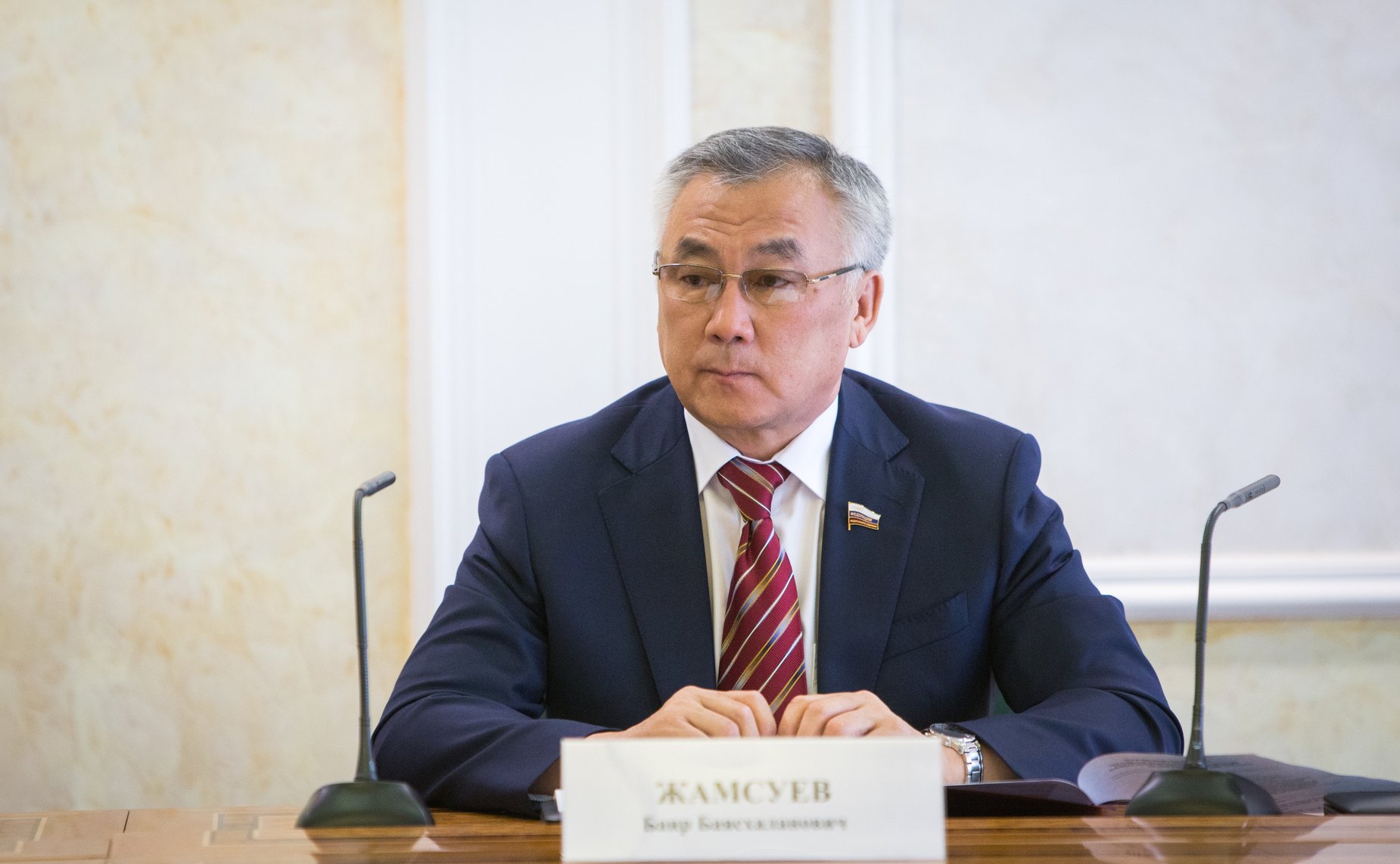 Заседание Координационного Совета при Совете Федерации по социальной защите военнослужащих, сотрудников правоохранительных органов и членов их семей. Жамсуев