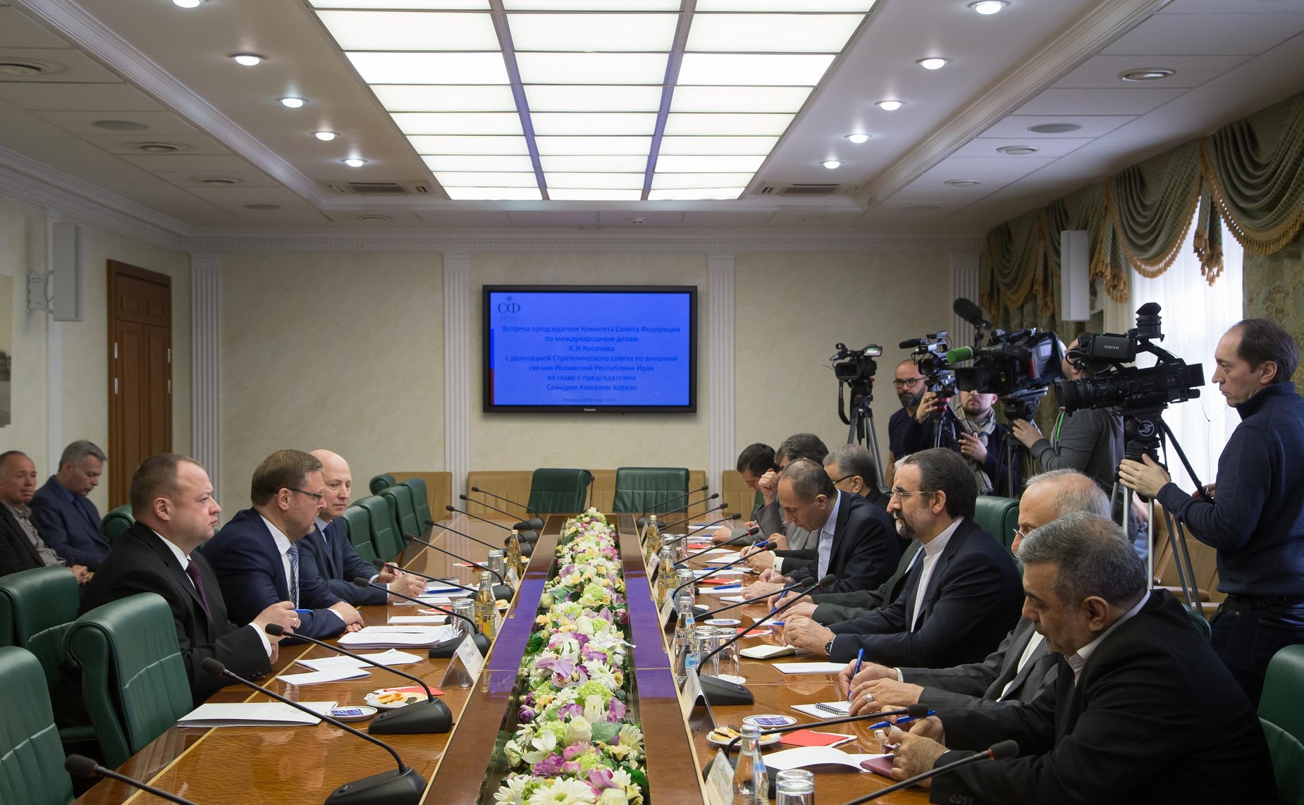 Встреча К. Косачева с делегацией Стратегического совета по внешним связям Исламской Республики Иран во главе с председателем Сейедом Камалем Харази