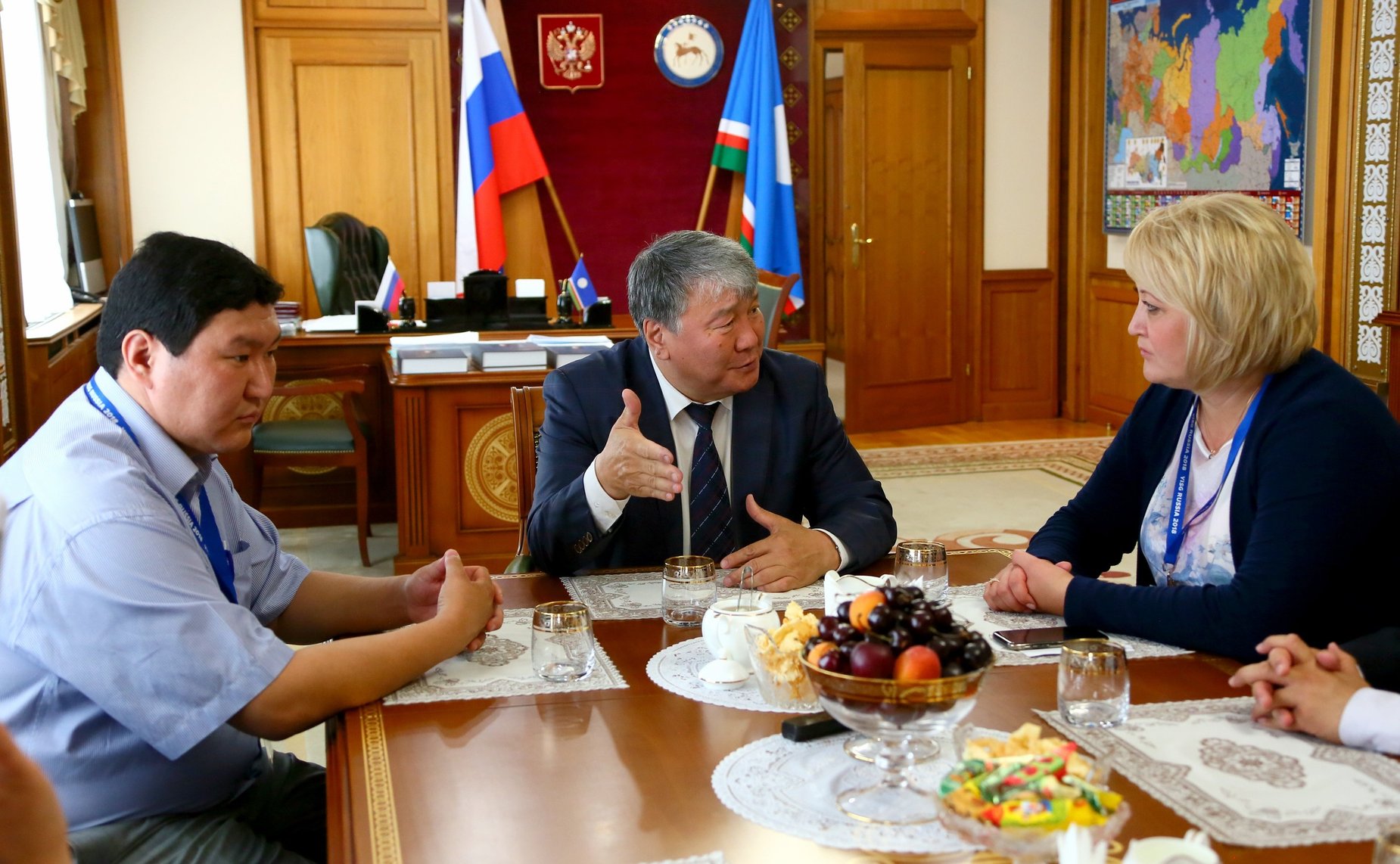 Встреча Л. Гумероваой с руководством Программного комитета Международных интеллектуальных игр