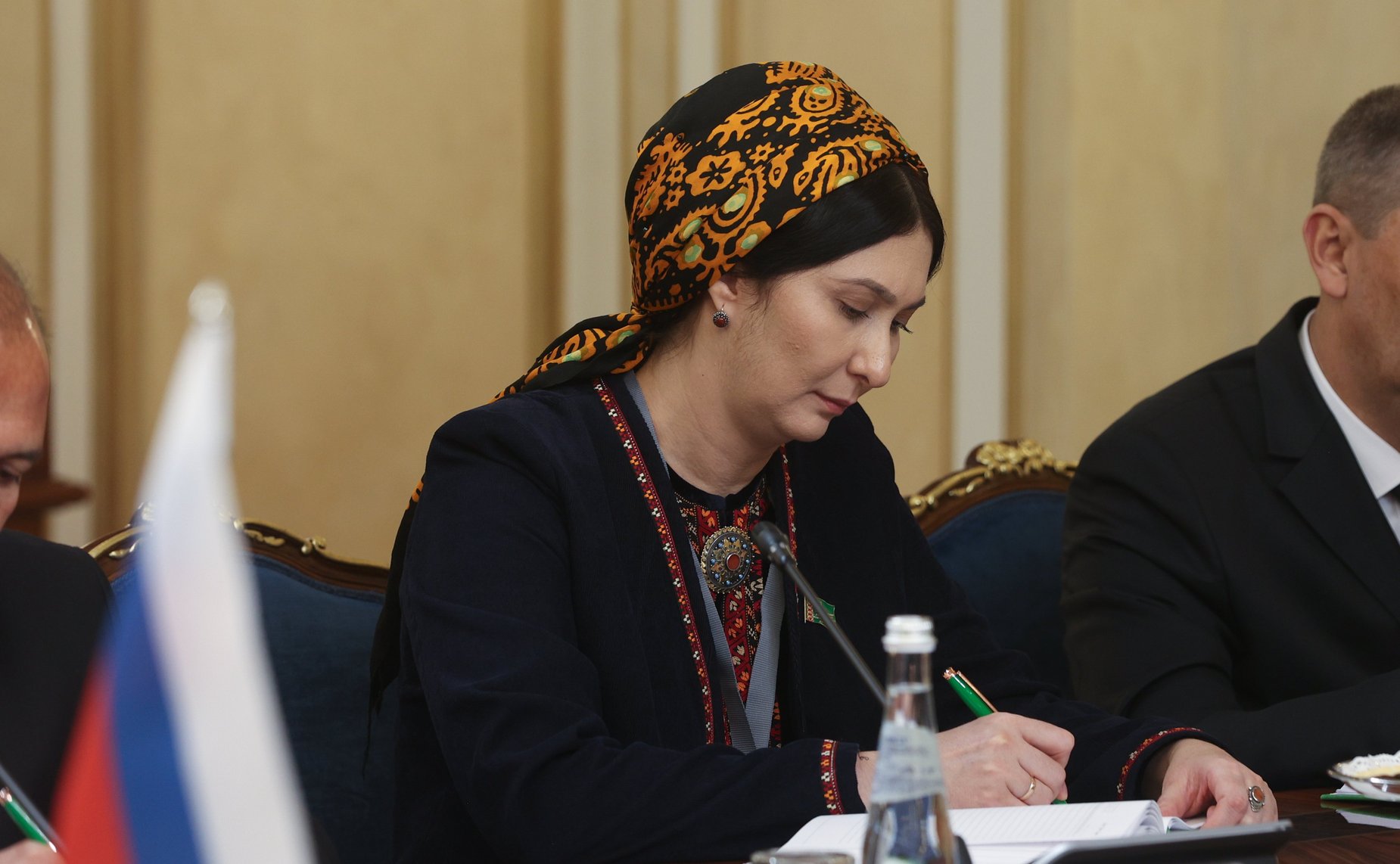 Встреча Председателя Совета Федерации Валентины Матвиенко и Председателя Халк Маслахаты (верхней палаты) Милли Генгеша (парламента) Туркменистана Гурбангулы Бердымухамедова