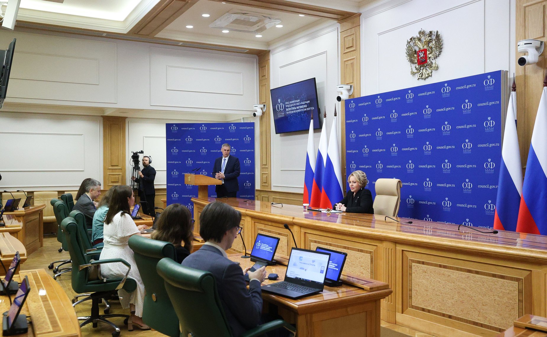 Пресс-конференция Председателя Совета Федерации Валентины Матвиенко по итогам весенней сессии 2025 года