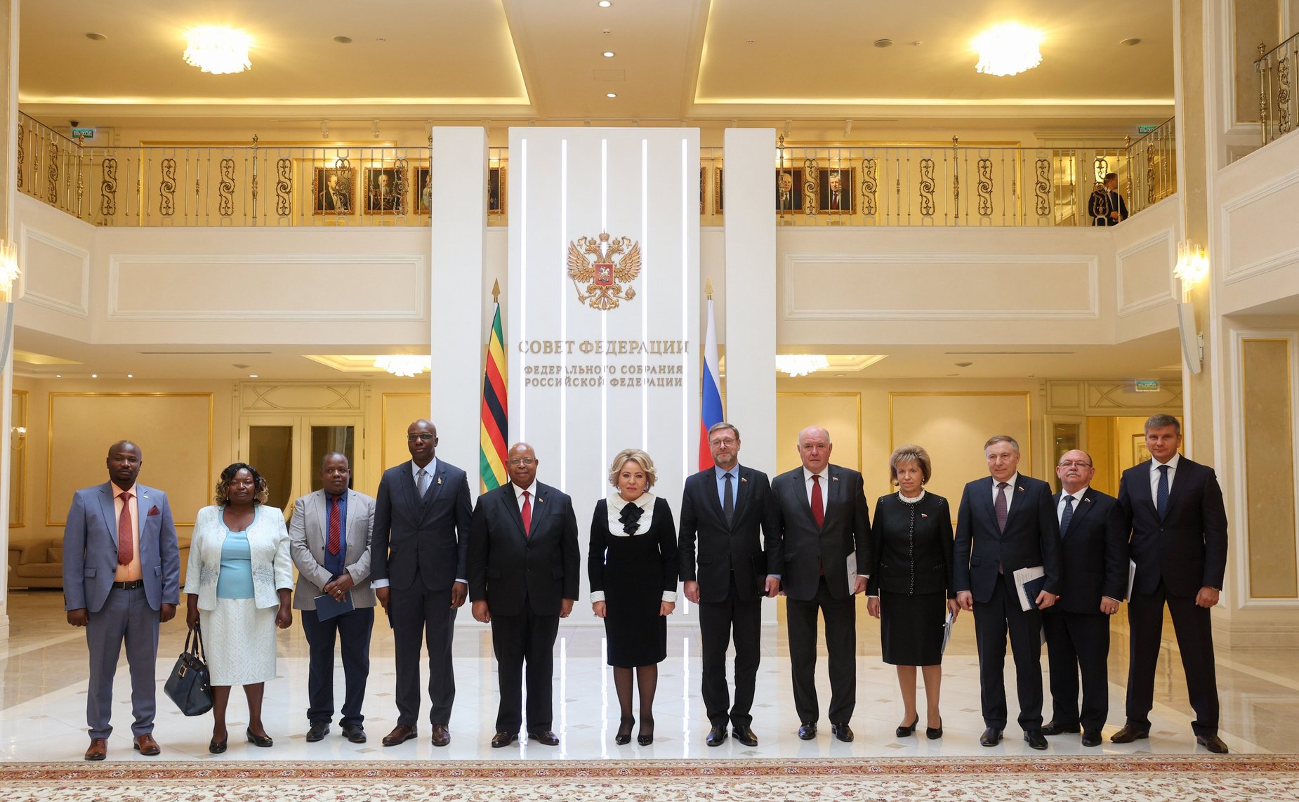 Встреча Председателя Совета Федерации Валентины Матвиенко с Председателем Национального собрания Парламента Республики Зимбабве Джейкобом Мудендой