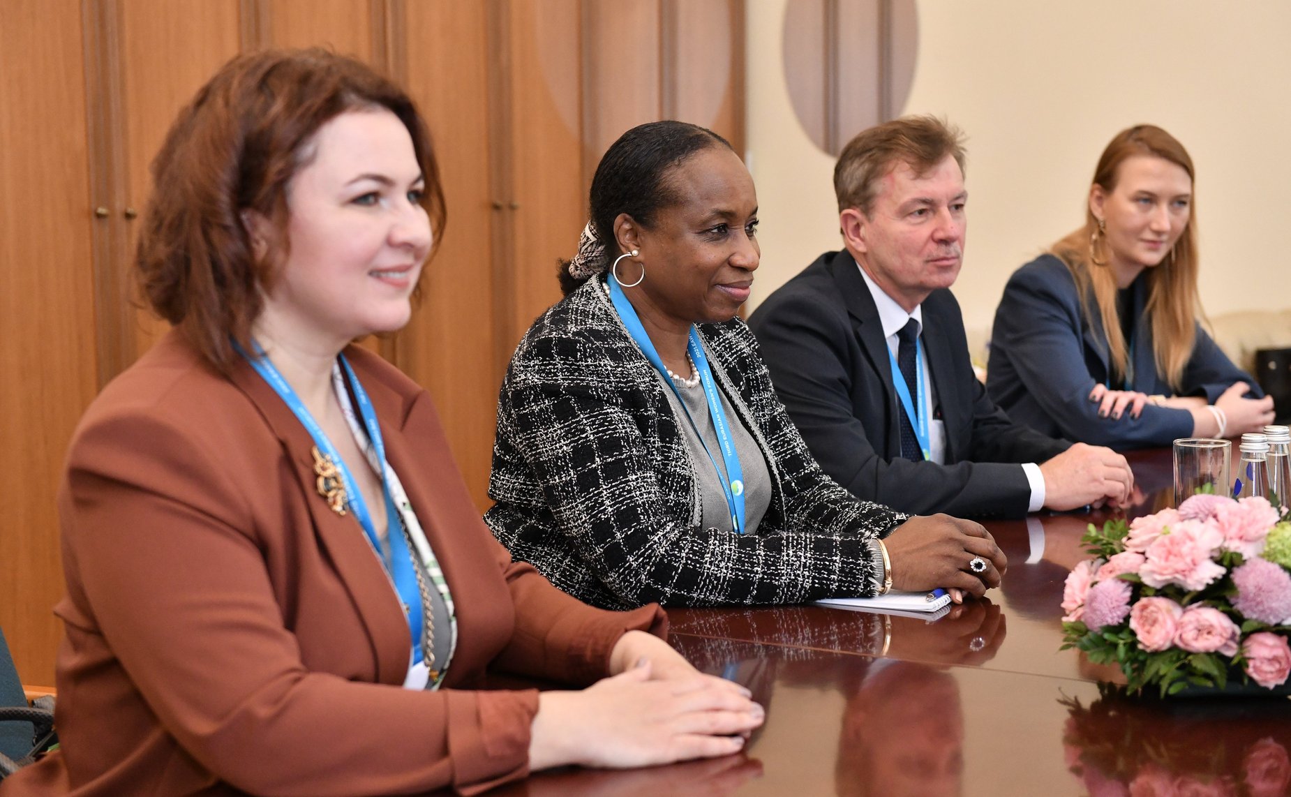 Галина Карелова встретилась «на полях» Третьего Евразийского женского форума с управляющим директором Организации Объединённых Наций по промышленному развитию (ЮНИДО) Фату Хайдара