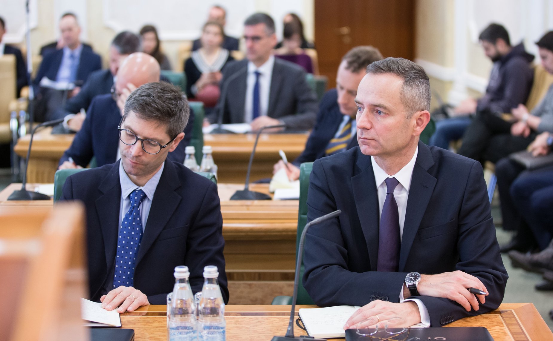 Встреча В. Бондарева с директором Центра высших военных исследований Французской Республики Винсентом Жиро