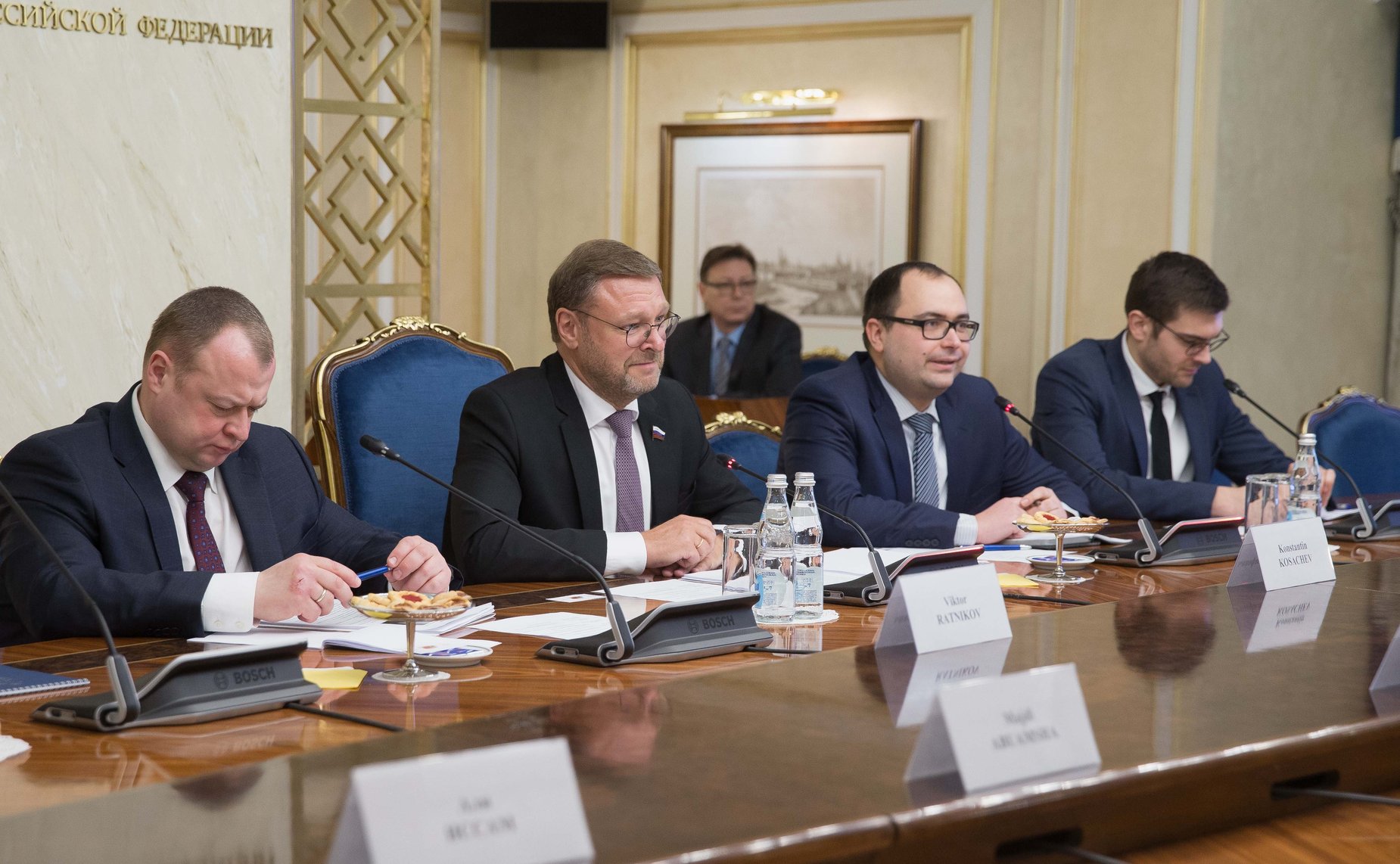 Встреча Константина Косачева с председателем Политбюро палестинского движения ХАМАС Исмаилом Ханией