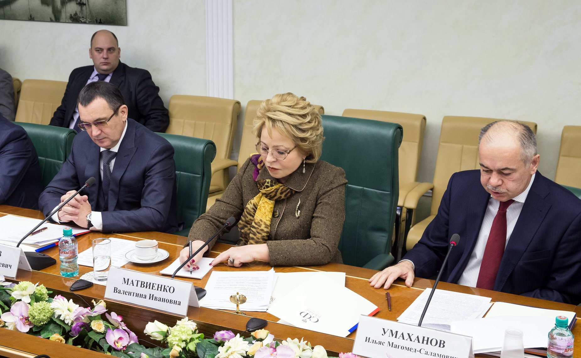 Н. Федоров и В. Матвиенко на заседании Президиума Научно-экспертного совета при Председателе СФ