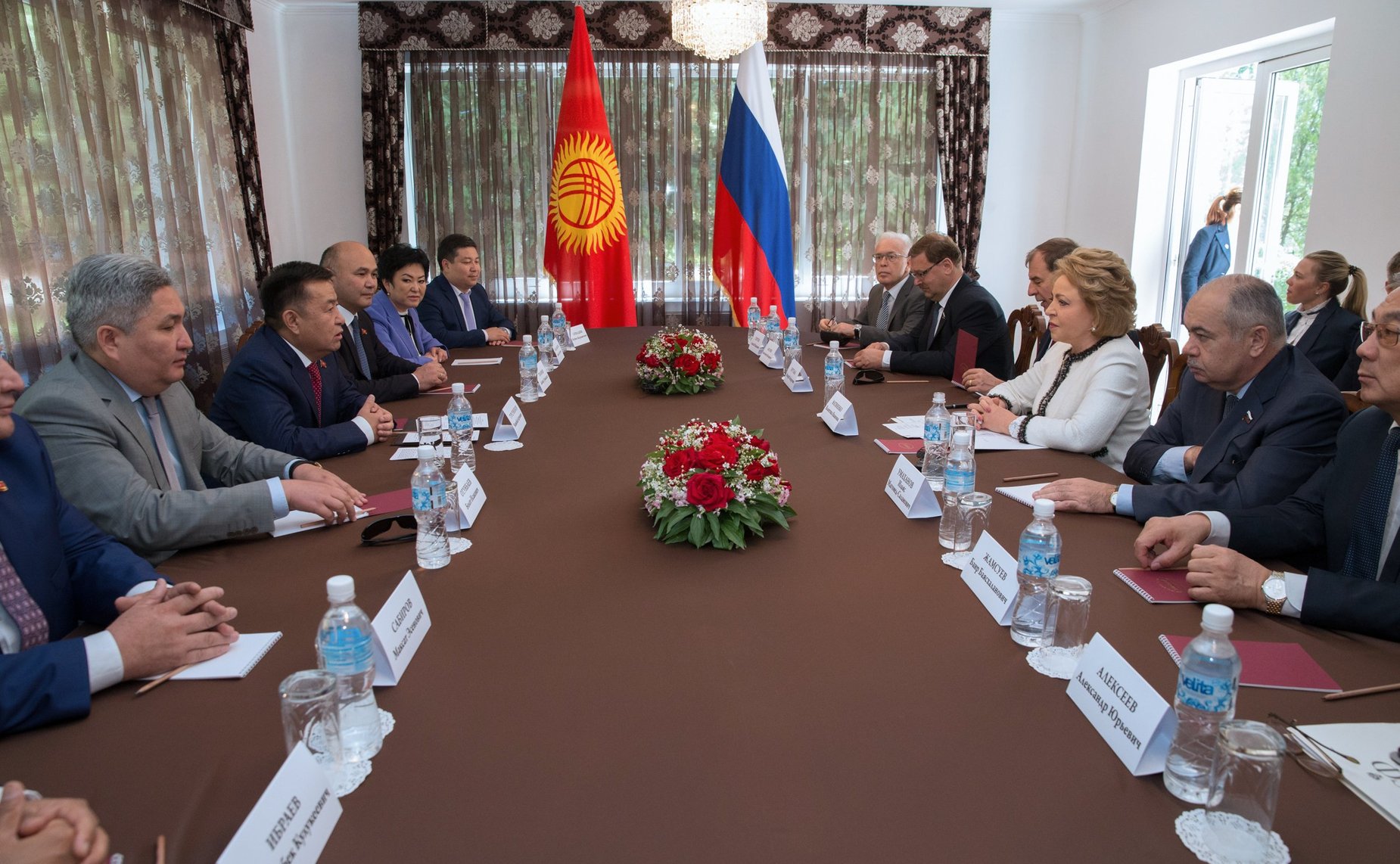 Встреча В. Матвиенко с Председателем Жогорку Кенеша Киргизской Республики Турсунбековым Чыныбай Акуновичем