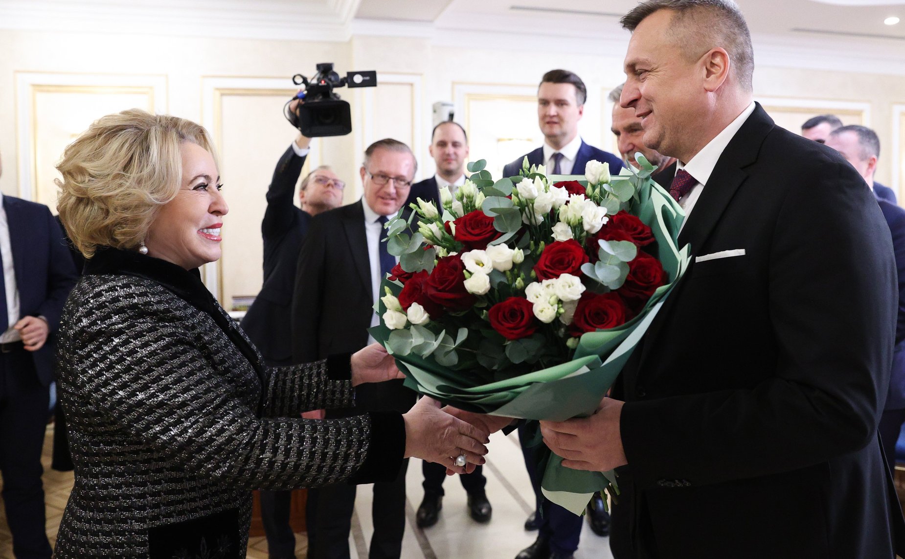 Встреча Валентины Матвиенко с заместителем Председателя Национального совета Словацкой Республики Андреем Данко и заместителем Председателя Национального совета Словацкой Республики Тибором Гашпаром