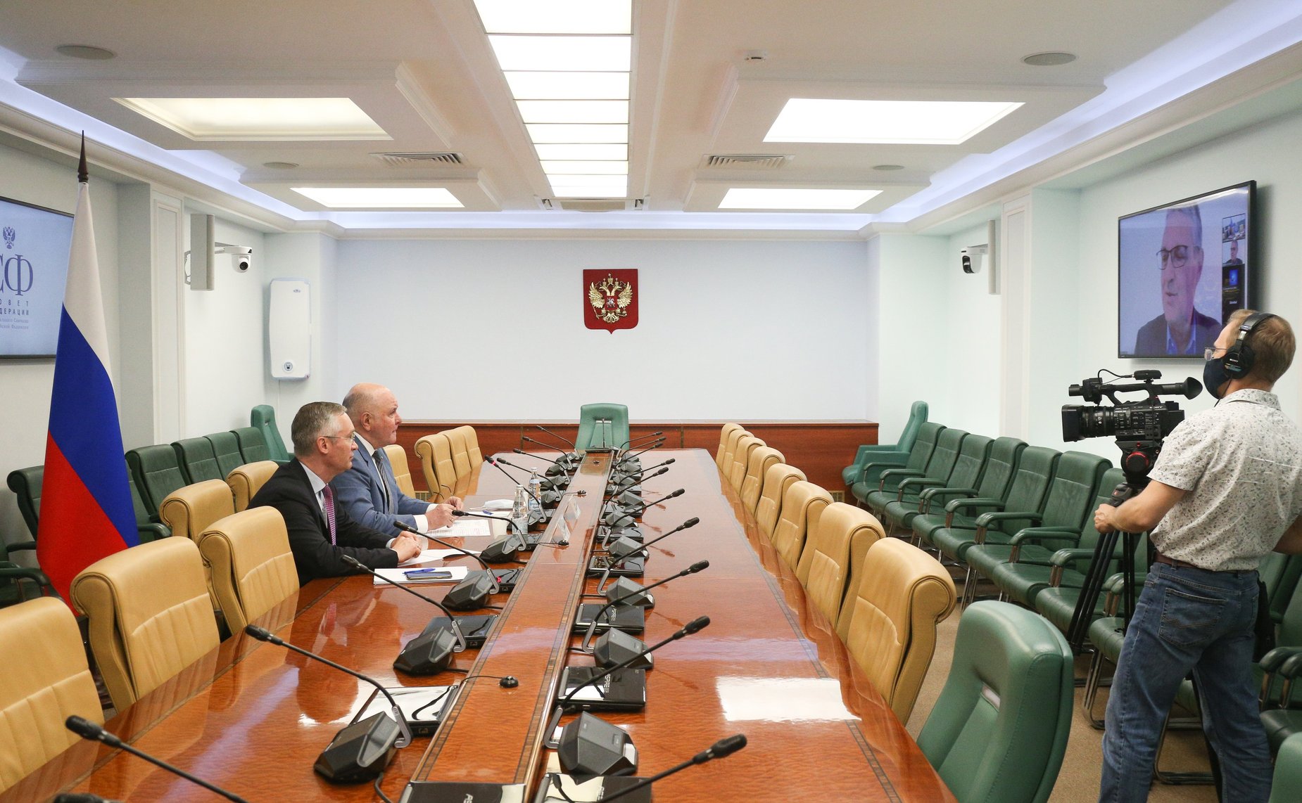 Встреча председателя Комитета СФ по международным делам Григория Карасина с главой Представительства Европейского Союза в Российской Федерации Маркусом Эдерером