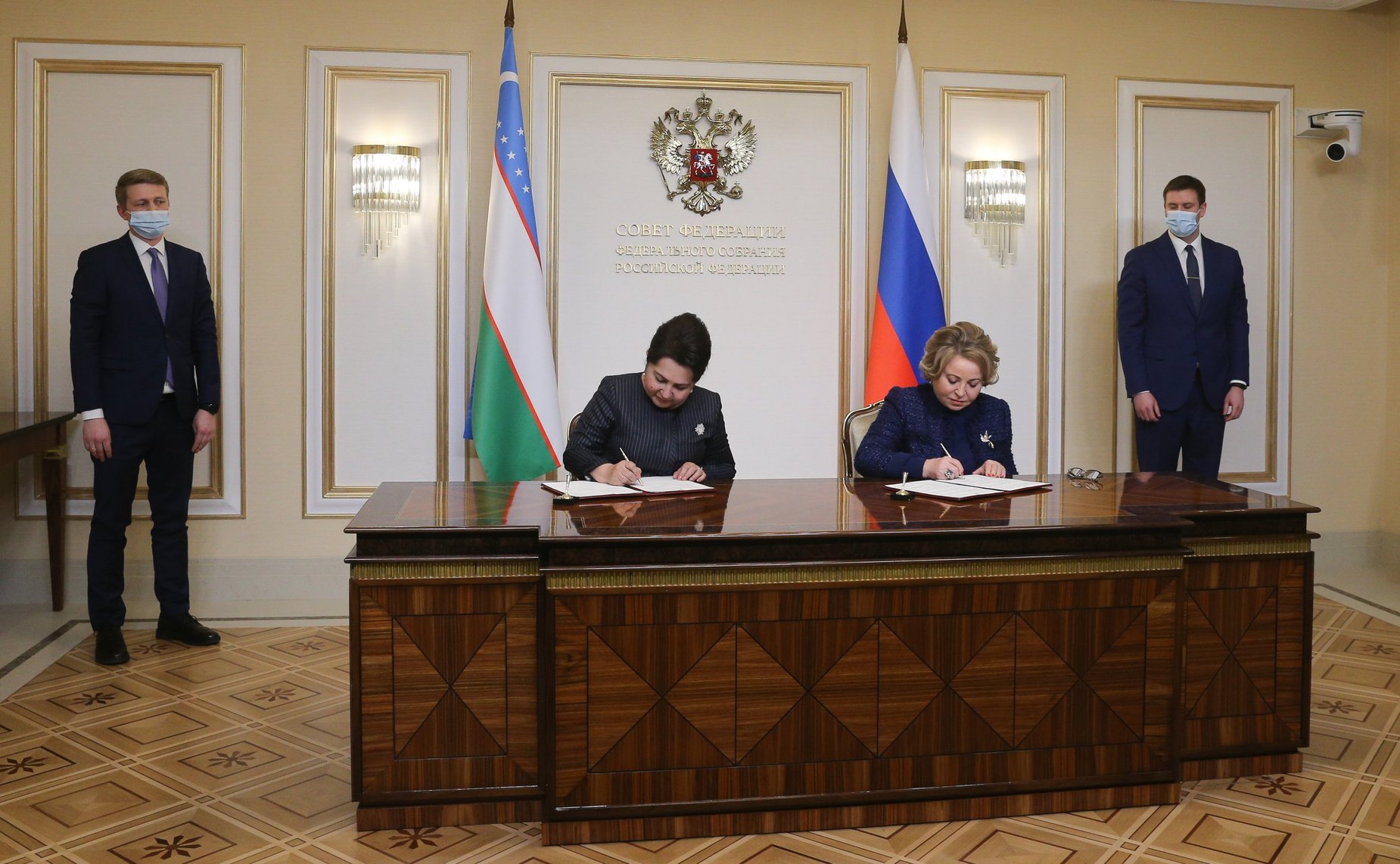 Встреча Валентины Матвиенко с Председателем Сената Олий Мажлиса Республики Узбекистан Танзилой Нарбаевой