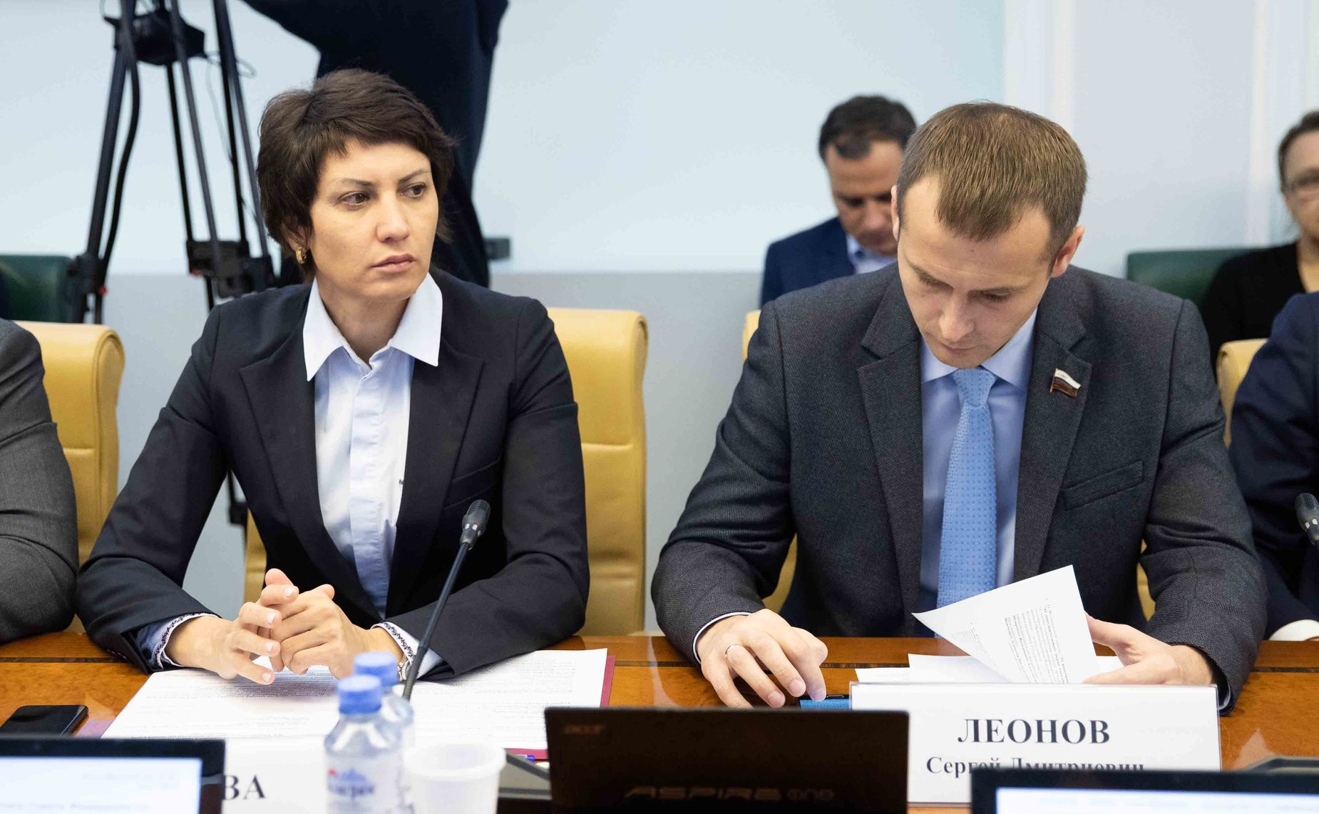 Татьяна Лебедева и Сергей Леонов