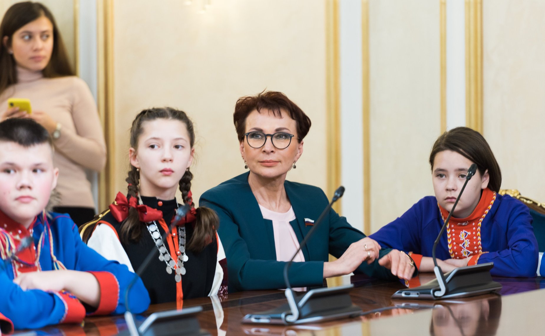 Встреча сенаторов с детьми-победителями Международного культурно-образовательного проекта «Таланты Арктики. Дети»