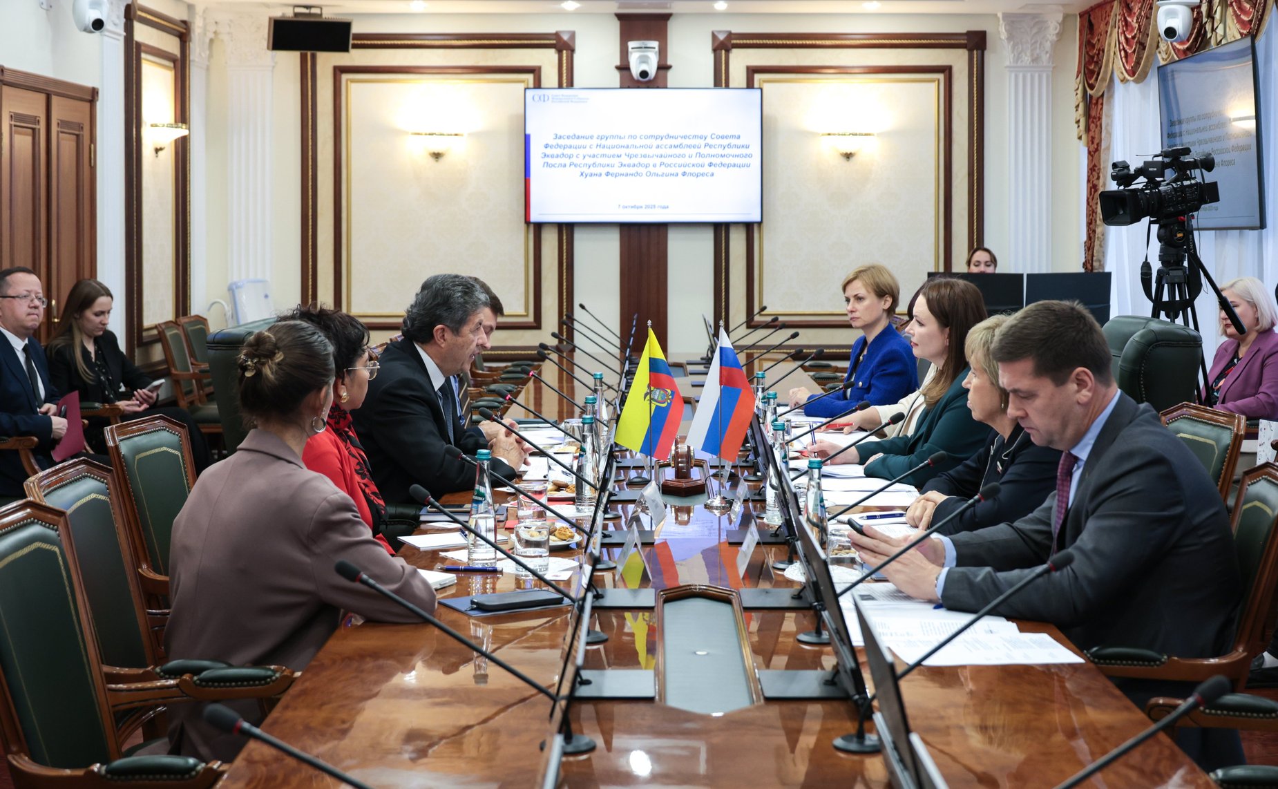Заседание группы по сотрудничеству Совета Федерации с Национальной ассамблеей Республики Эквадор с участием Чрезвычайного и Полномочного Посла Республики Эквадор в Российской Федерации