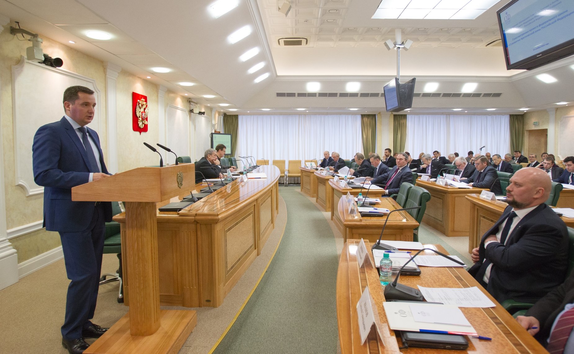 Заседание президиума Совета по Арктике и Антарктике при Совете Федерации, посвященное рассмотрению проекта федерального закона «О развитии Арктической зоны РФ»