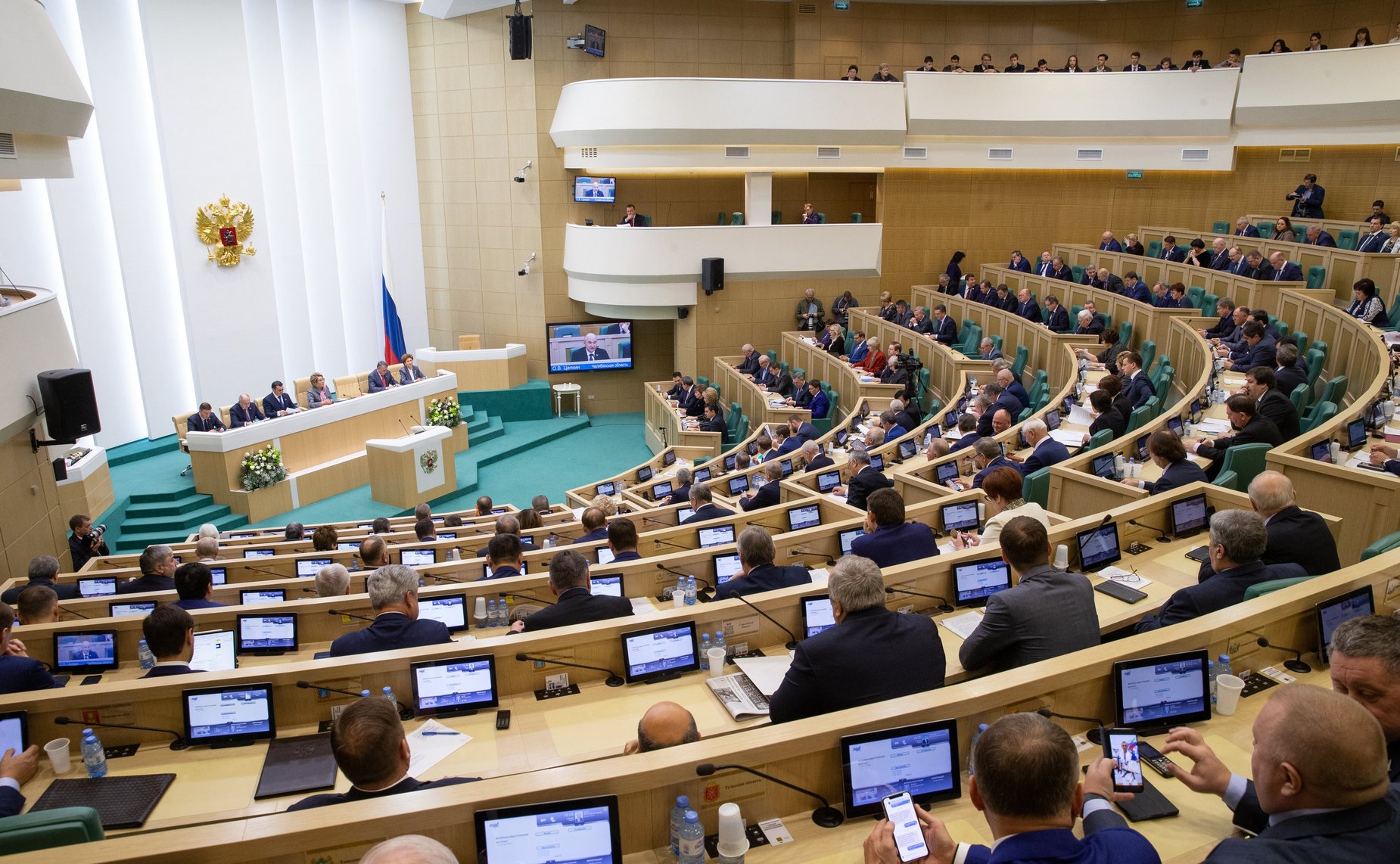 Зал заседаний. 448-е заседание Совета Федерации