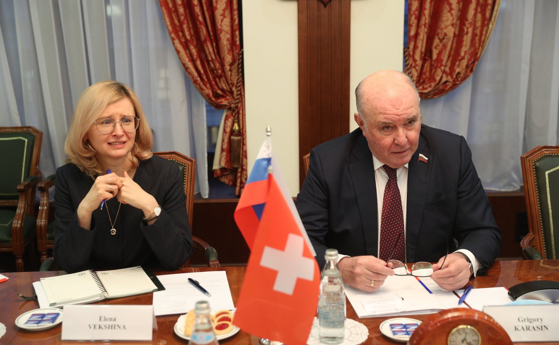 Григорий Карасин провел встречу с Чрезвычайным и Полномочным Послом Швейцарской Конфедерации в РФ Кристиной Марти Ланг