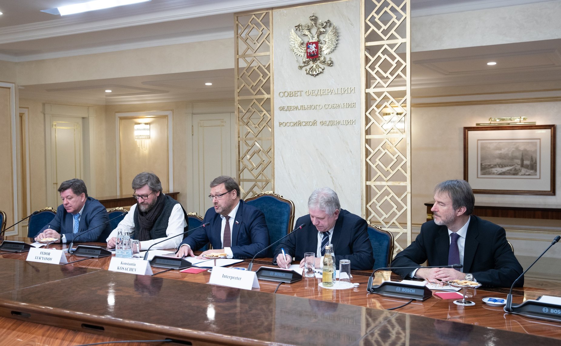 Встреча Константина Косачева с участниками проекта «Россия глазами зарубежных лидеров нового поколения»