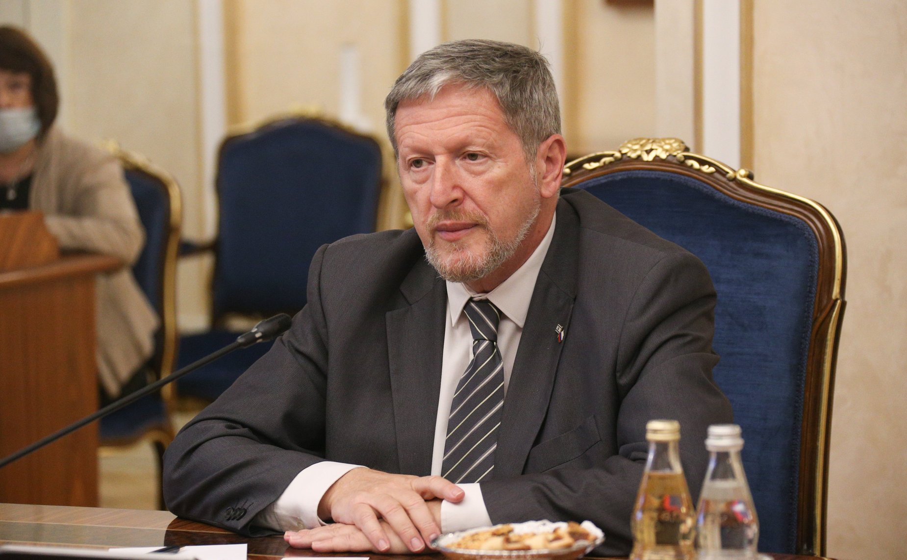 Встреча председателя Комитета СФ по международным делам Григория Карасина с Чрезвычайным и Полномочным Послом Государства Израиль в РФ Александром Бен Цви