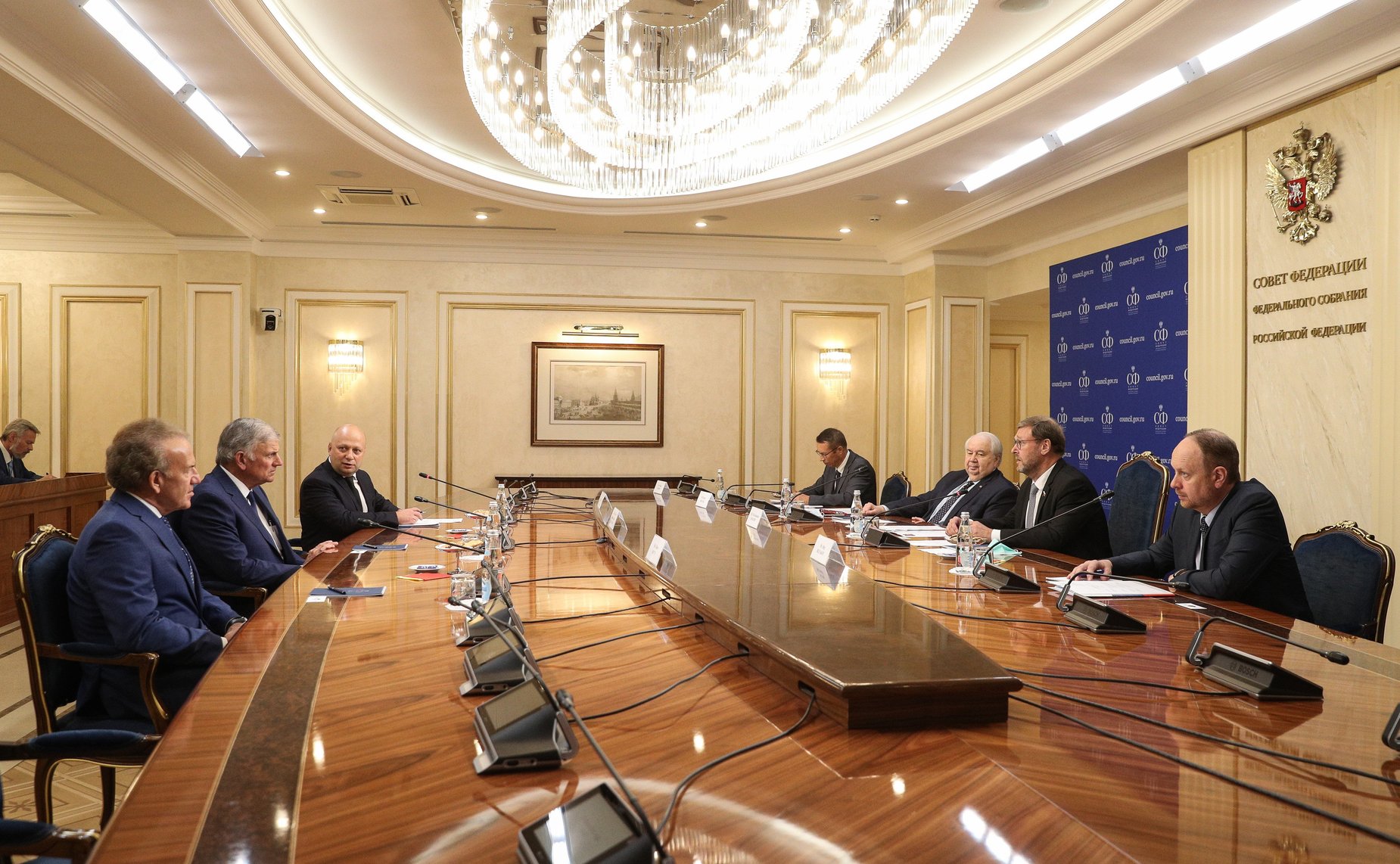 Встреча заместителя Председателя СФ Константина Косачева с президентом Евангелистской ассоциации имени Билли Грэма Франклином Грэмом