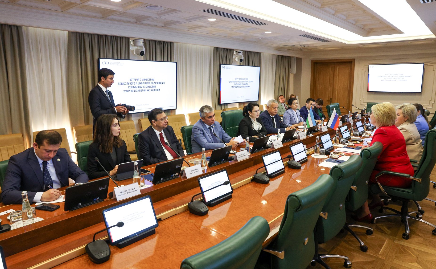 Встреча председателя Комитета Совета Федерации по науке, образованию и культуре Лилии Гумеровой с Министром дошкольного и школьного образования Республики Узбекистан