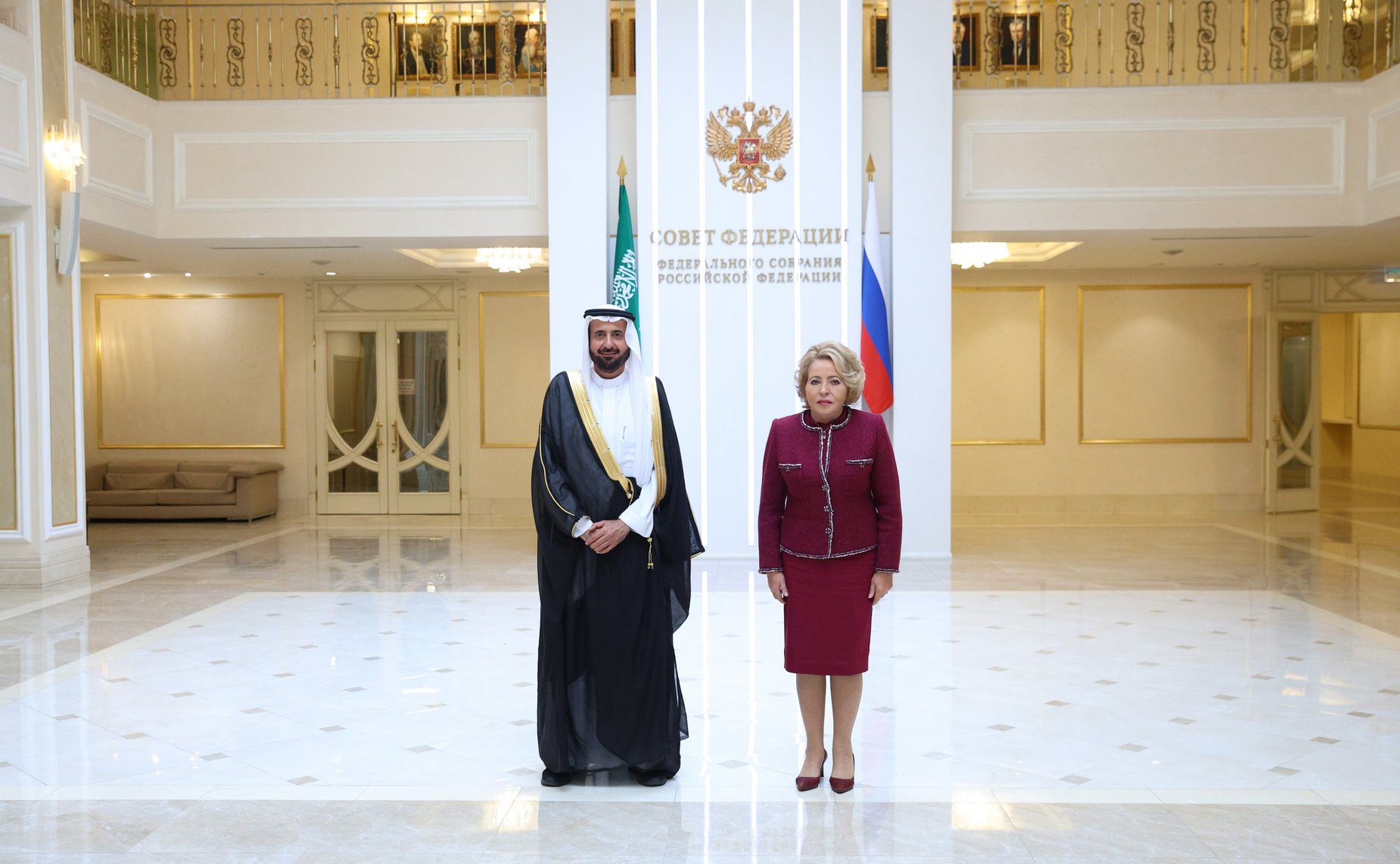 Встреча Председателя Совета Федерации Валентины Матвиенко с Министром по делам хаджа и умры Королевства Саудовская Аравия Тауфиком бен Фаузаном Ар-Рабиа
