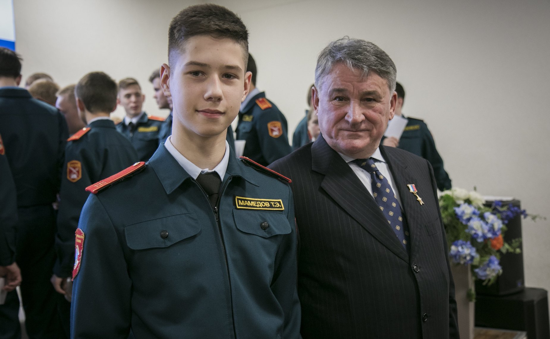 Ю. Воробьев провел урок патриотического воспитания в Кадетской школе «Корабелы Прионежья»