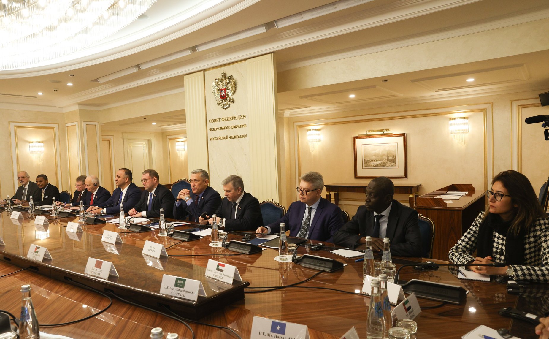 Встреча заместителя Председателя СФ Константина Косачева с главами дипломатических представительств арабских государств, аккредитованных в РФ