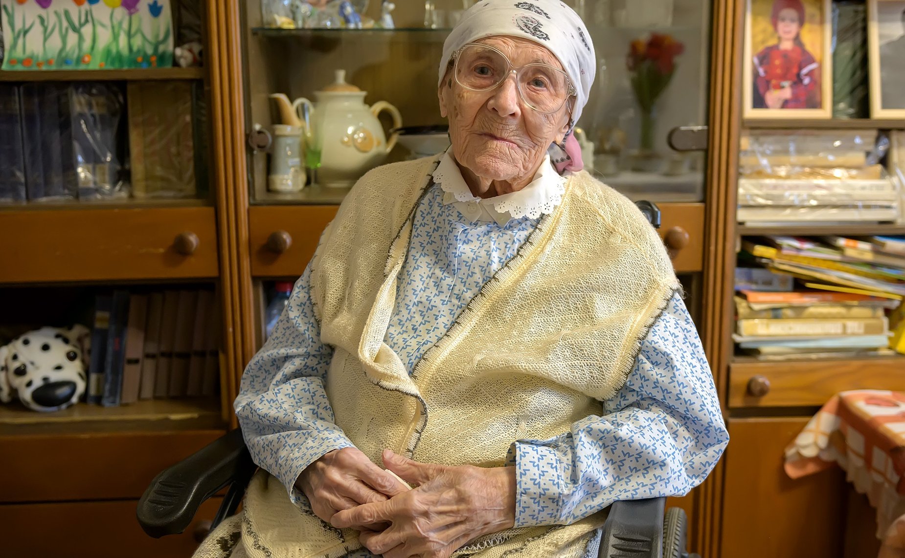 Александр Двойных встретился с ветераном Великой Отечественной войны Анной Никитичной Нургалиевой, проживающей в подмосковном Подольске