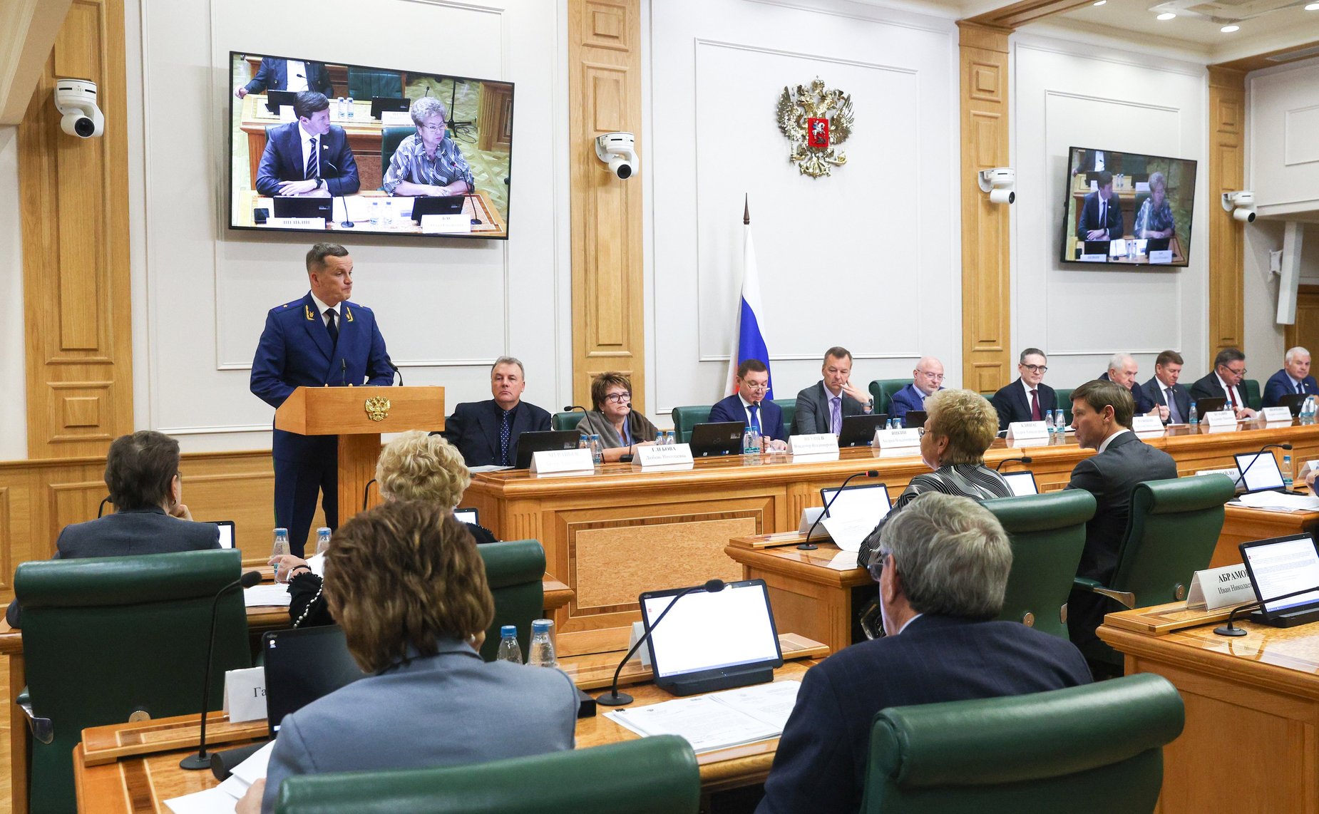 Заседание Комитетов СФ по конституционному законодательству и государственному строительству, обороне и безопасности, по федеративному устройству, региональной политике, МСУ и делам Севера, по аграрно-продовольственной политике и природопользованию