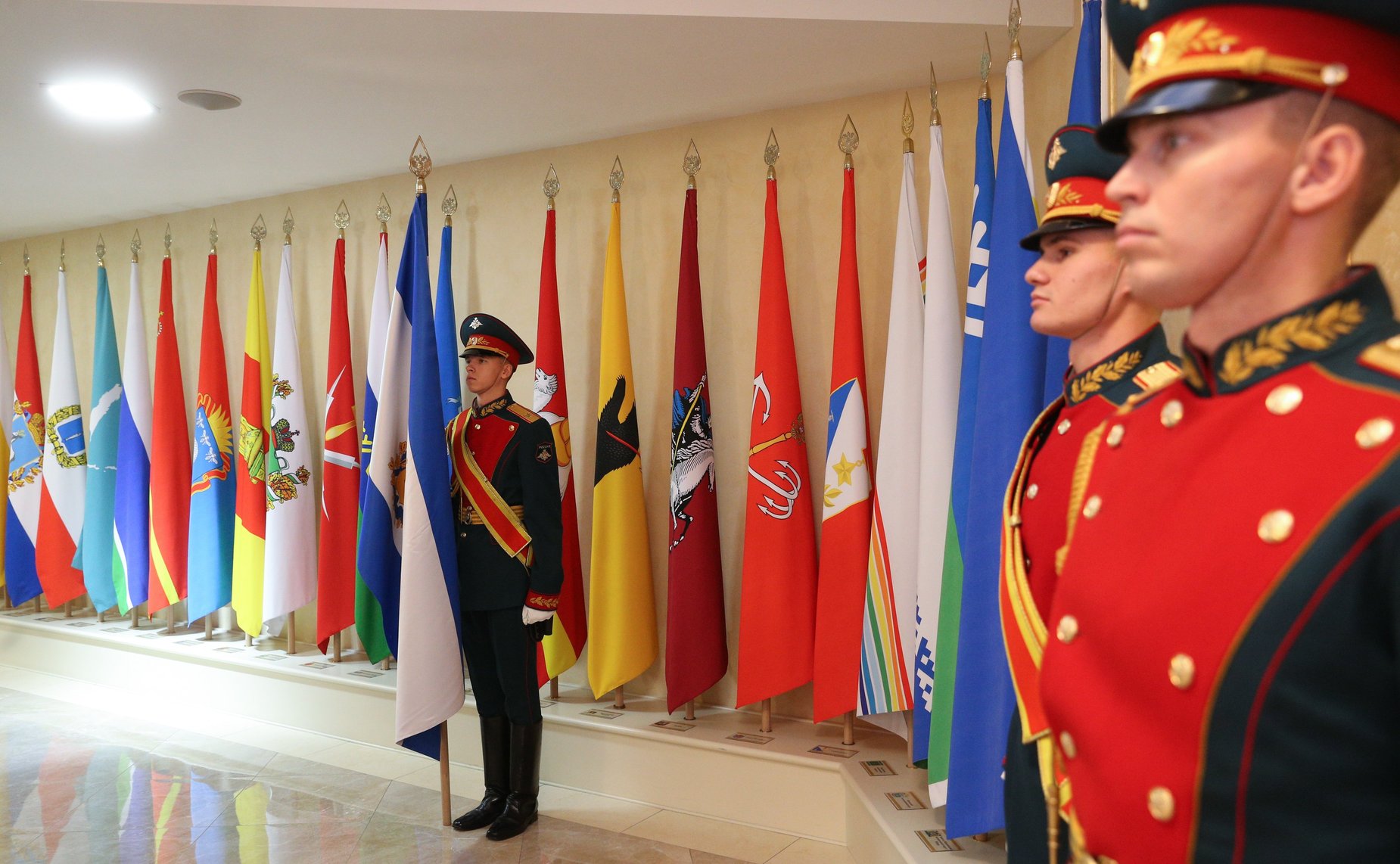 Торжественная церемония установки флагов новых субъектов Российской Федерации – Донецкой и Луганской народных республик, Запорожской и Херсонской областей