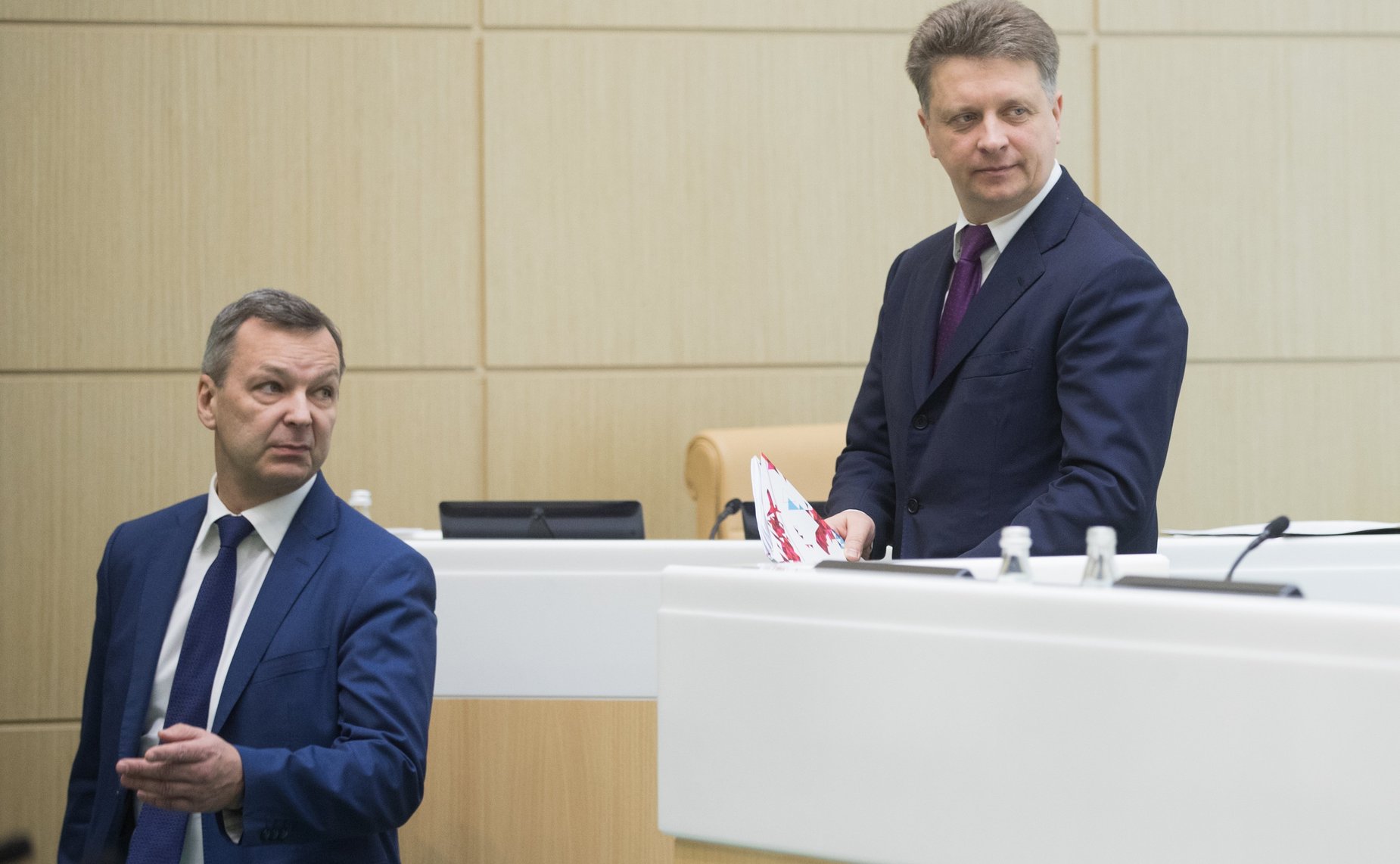 А. Яцкин и Министр транспорта М. Соколов