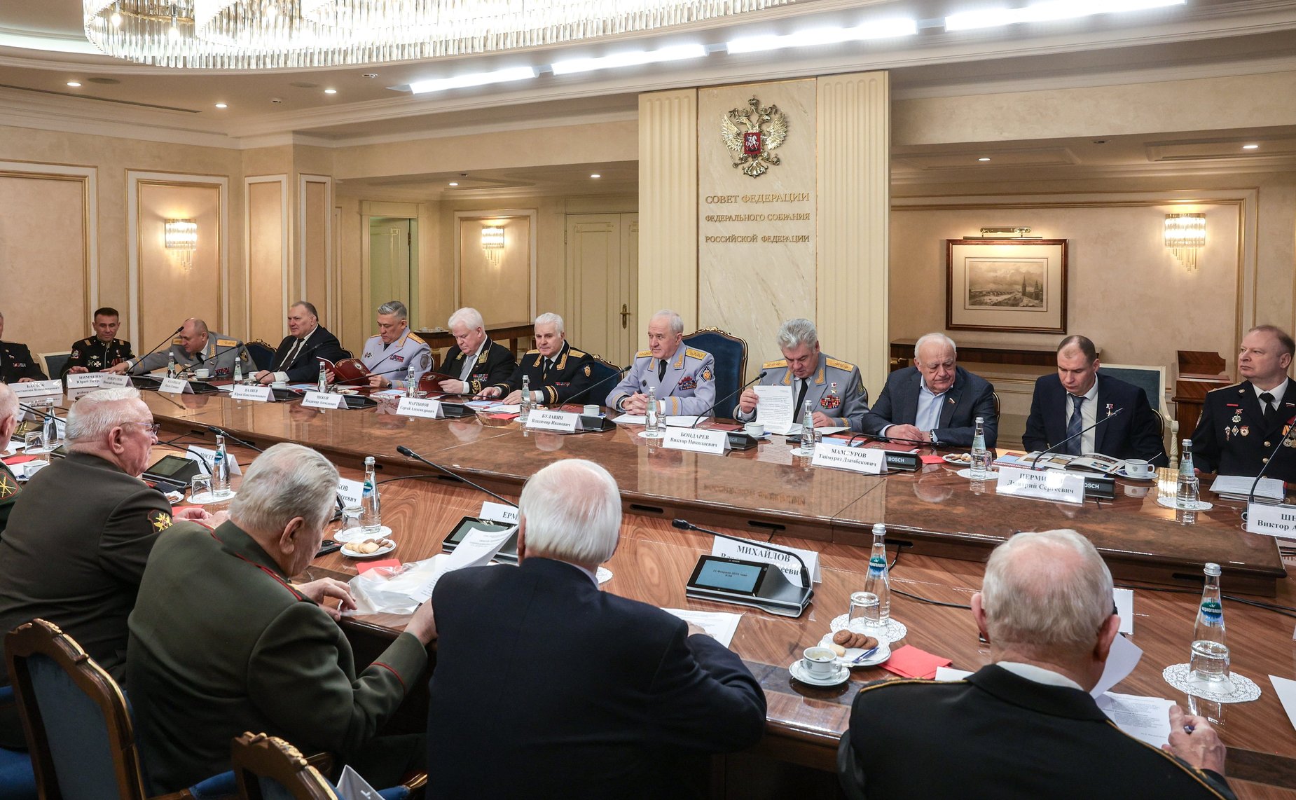 Совещание Комитета Совета Федерации по обороне и безопасности, посвященное Дню защитника Отечества совместно с Клубом военачальников Российской Федерации