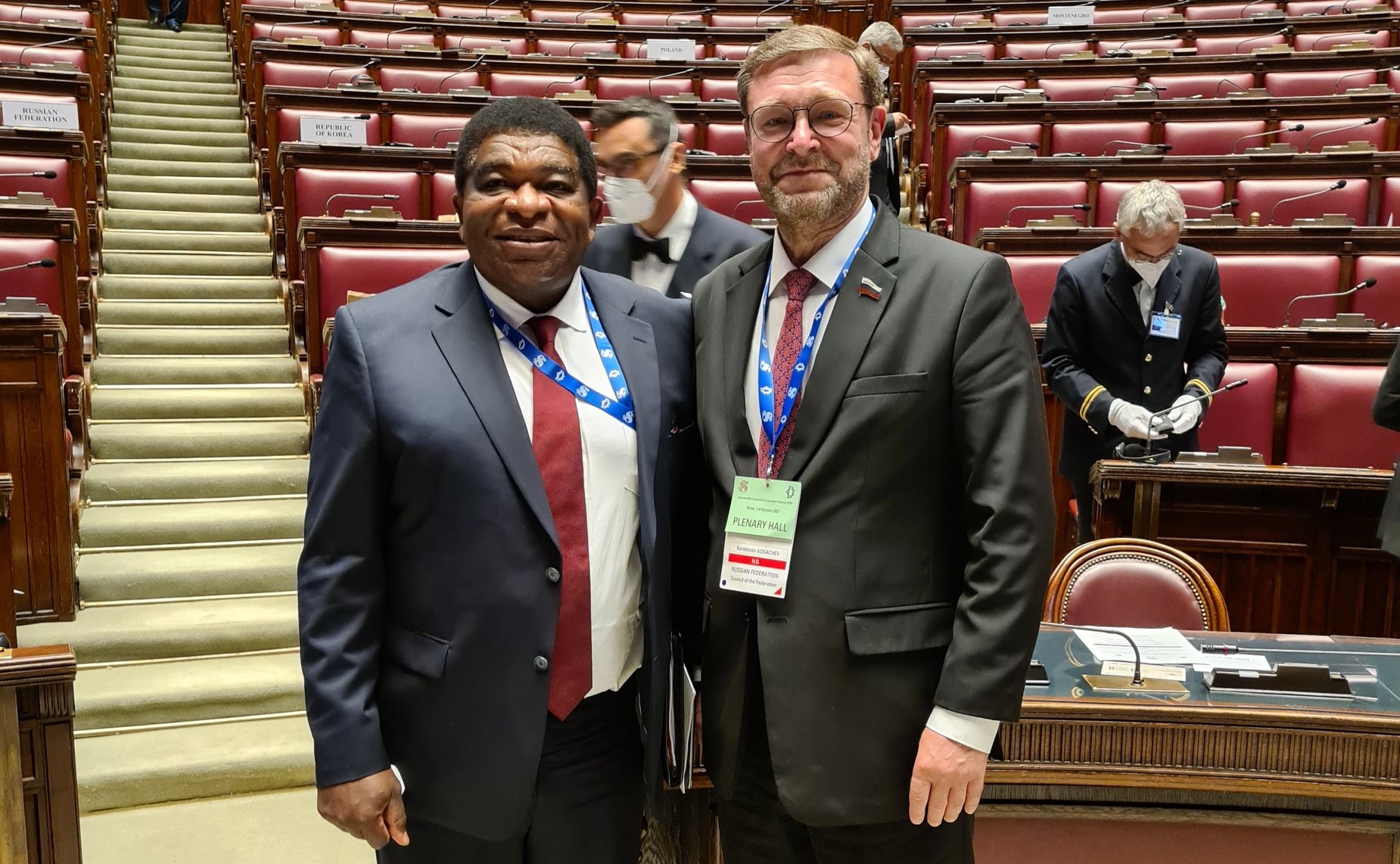 Встреча заместителя Председателя СФ Константина Косачева и генерального секретаря Межпарламентского союза Мартина Чунгонга