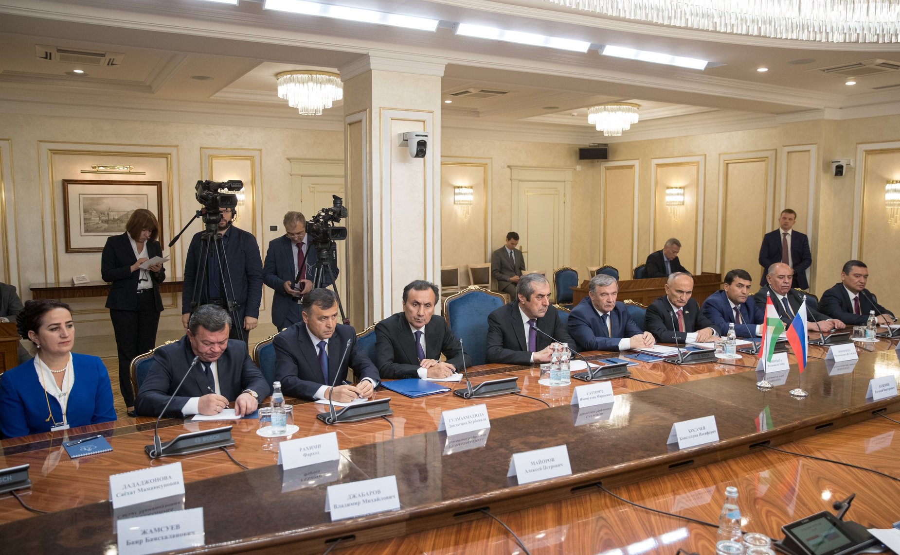 Встреча В. Матвиенко с Председателем Маджлиси мили Маджлиси Оли Республики Таджикистан М. Убайдуллоевым