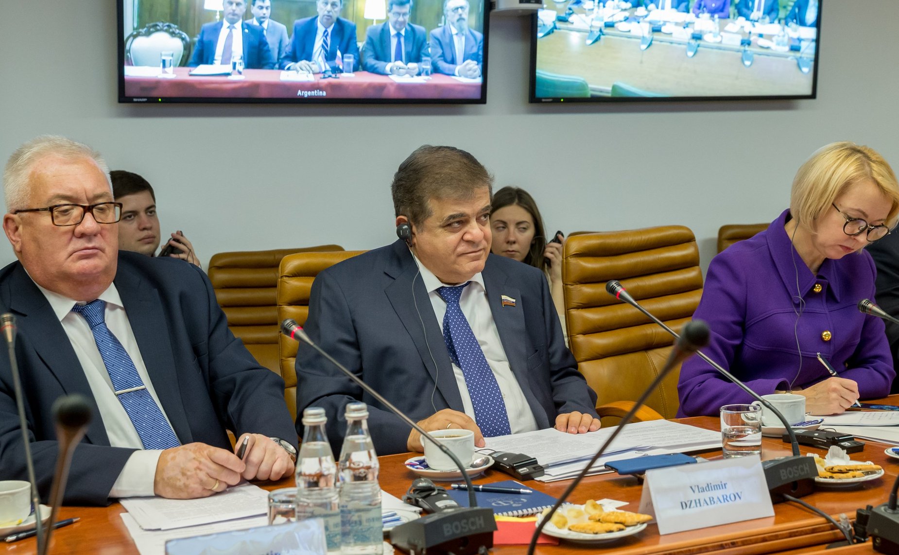 Видеоконференция между членами группы по сотрудничеству Совета Федерации и Сената Национального конгресса Аргентинской Республики